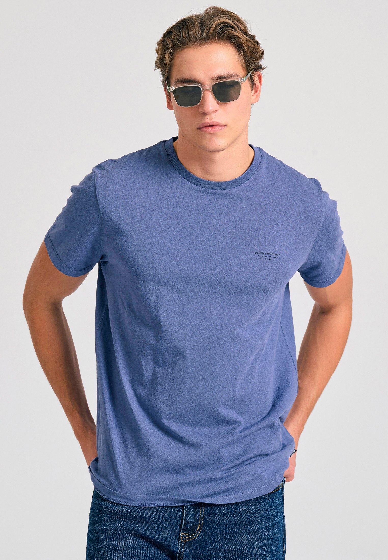 Men's T-Shirts Funky Buddha Blue