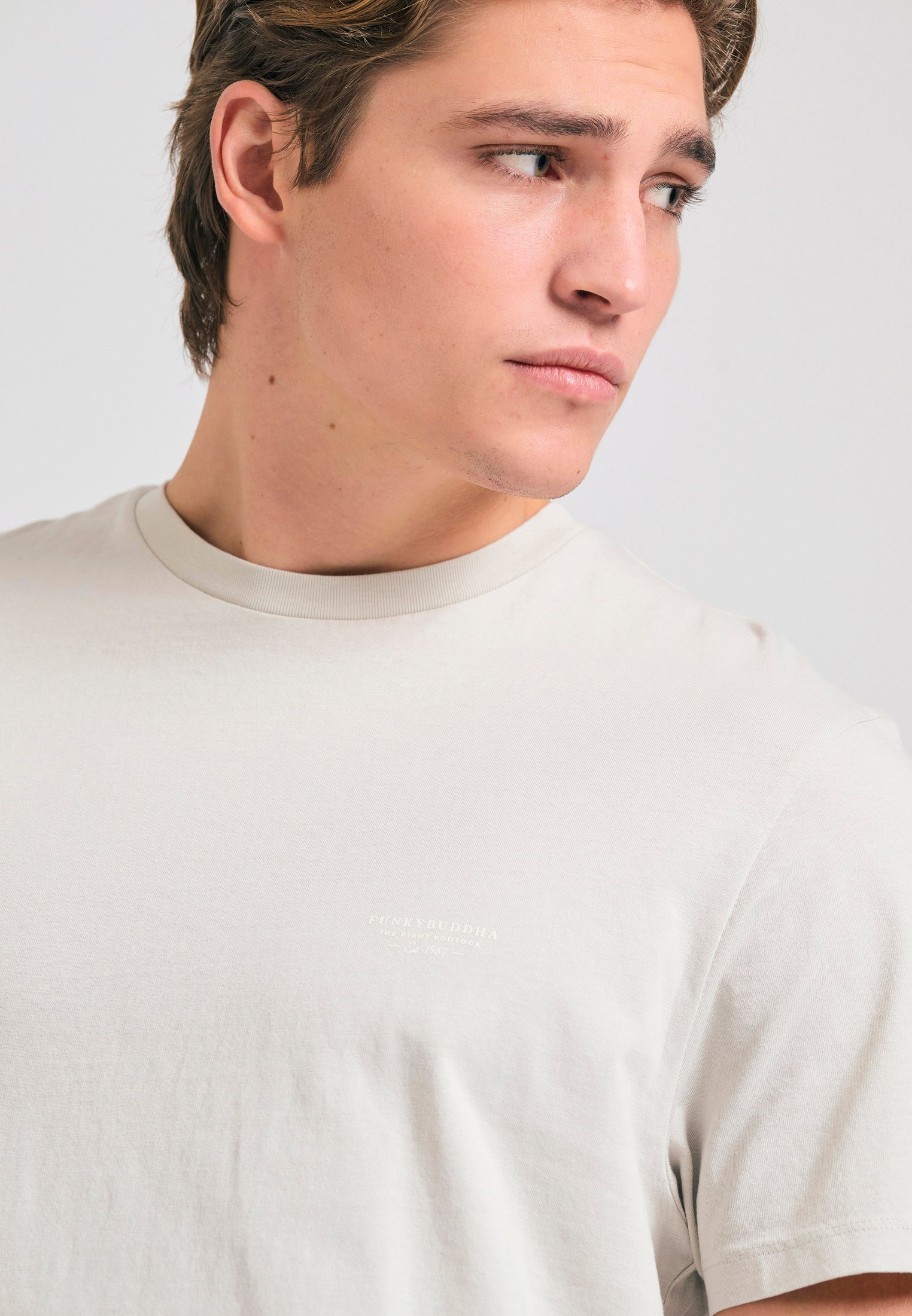 Men's T-Shirts Funky Buddha Beige