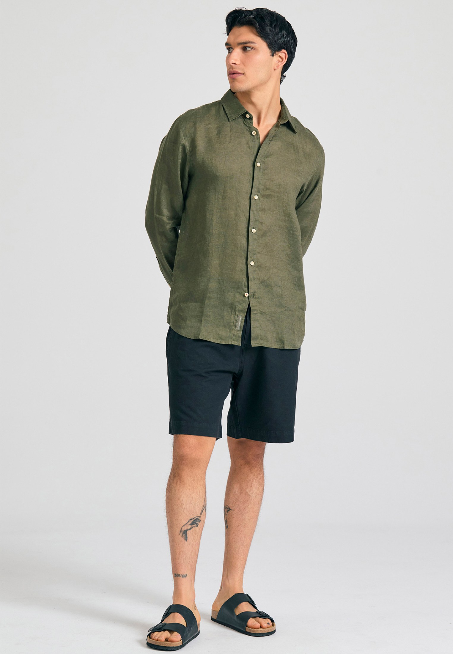 Men's Shirts Funky Buddha Khaki