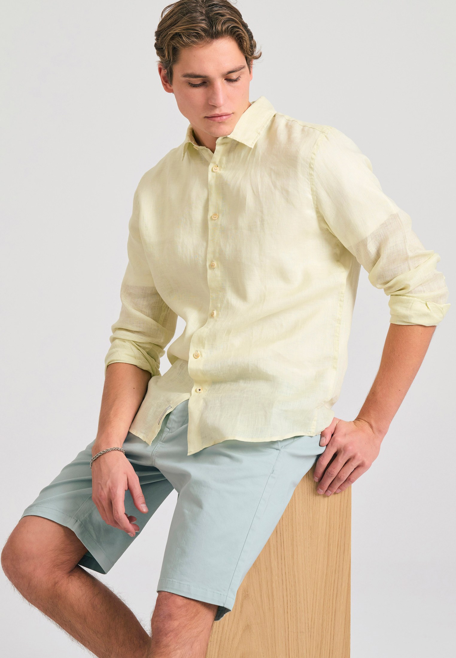 Men's Shirts Funky Buddha Yellow