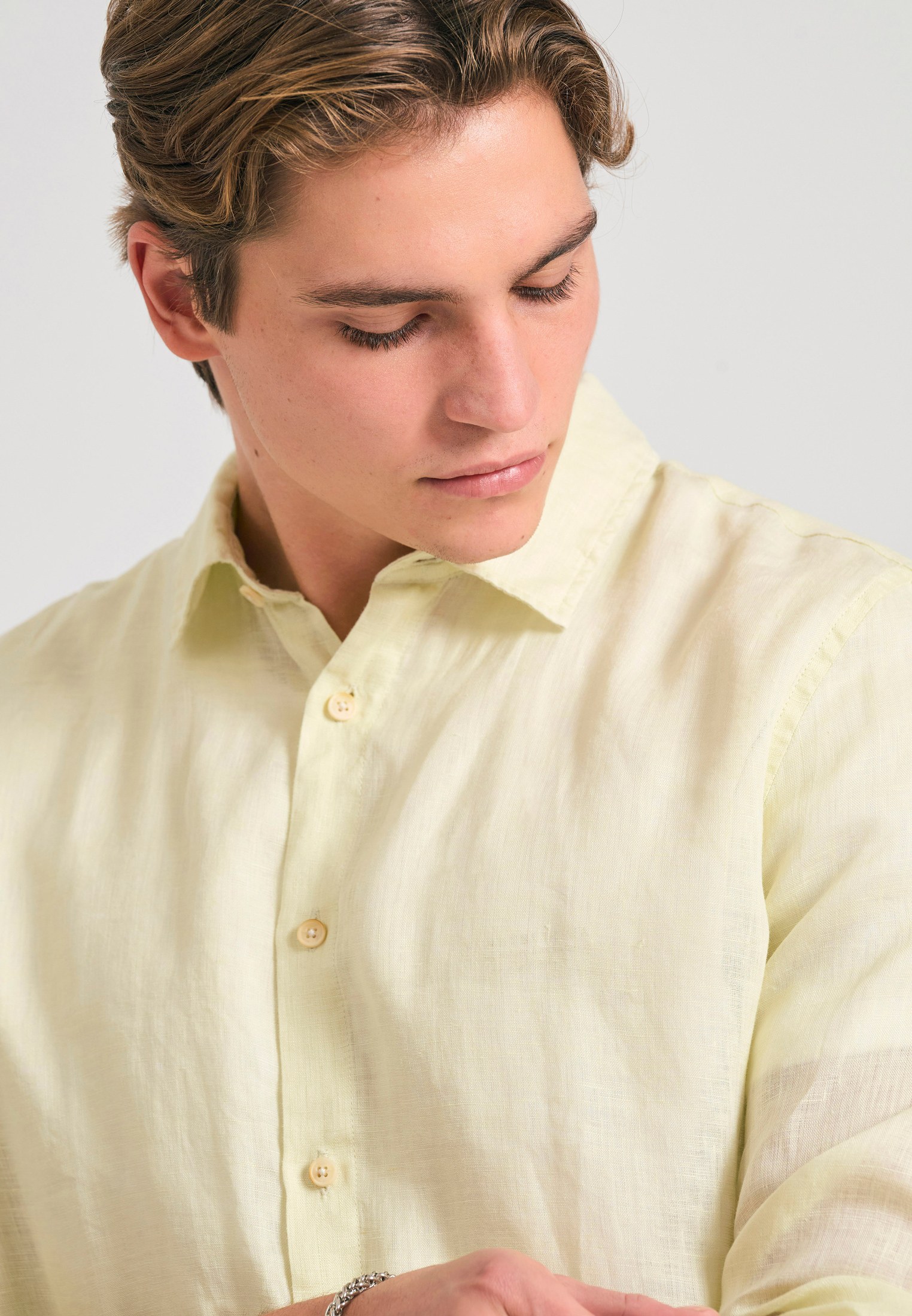 Men's Shirts Funky Buddha Yellow