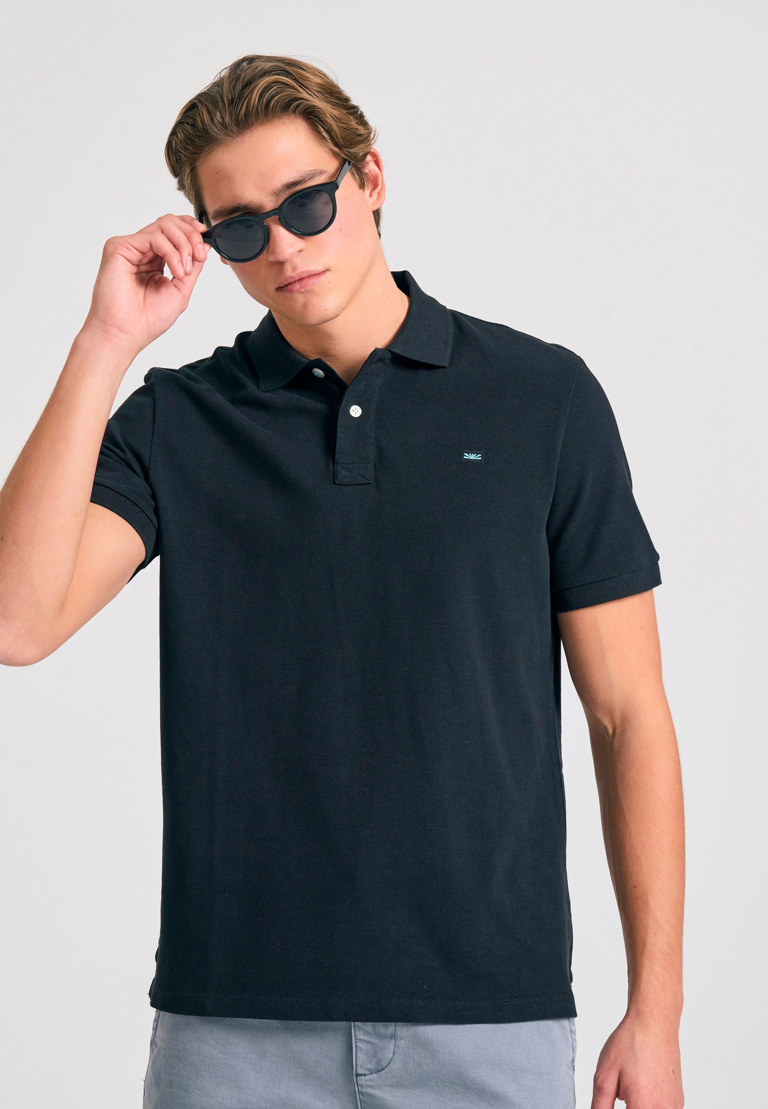 Men's Polo Shirts Funky Buddha Black