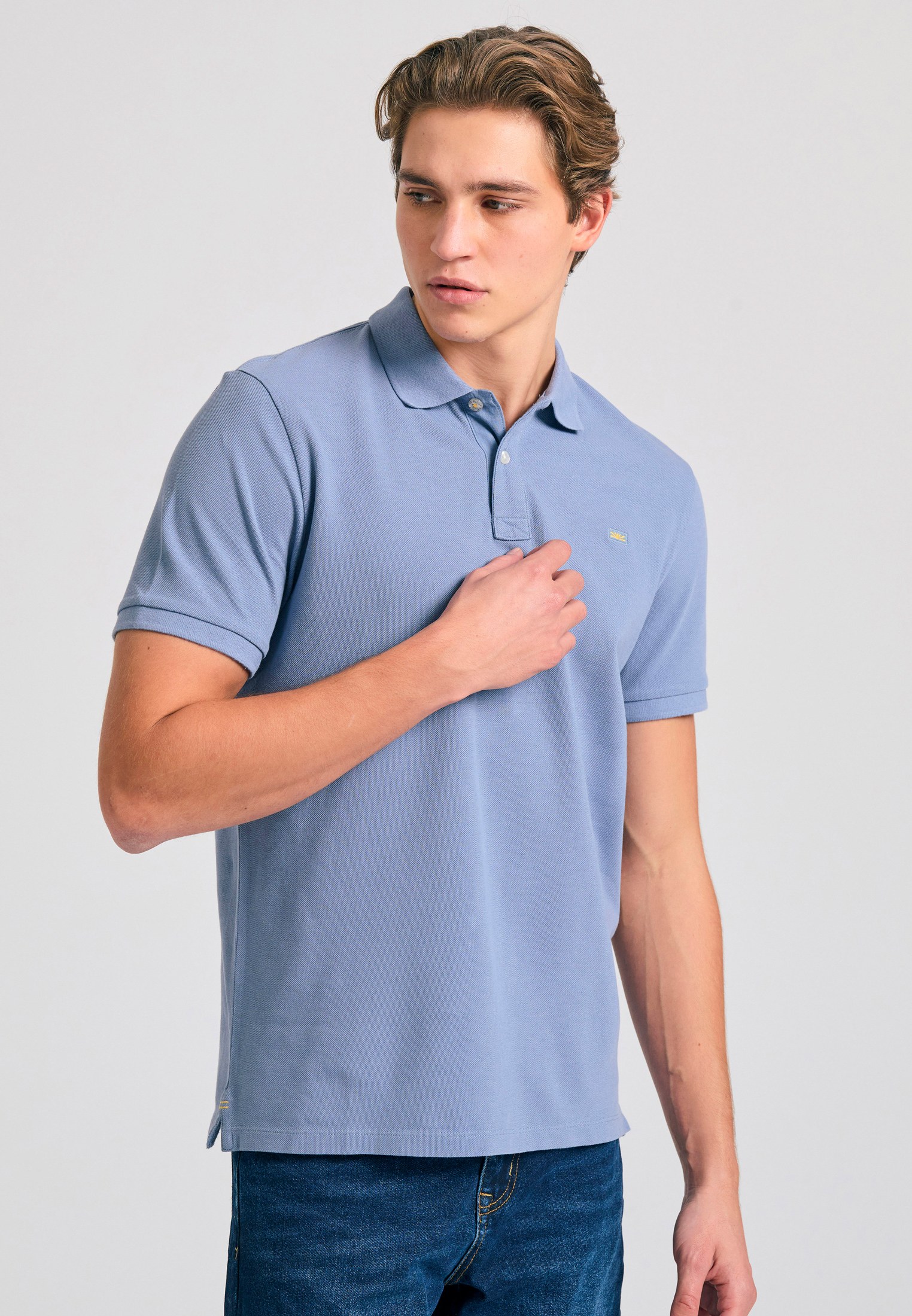 Men's Polo Shirts Funky Buddha Blue