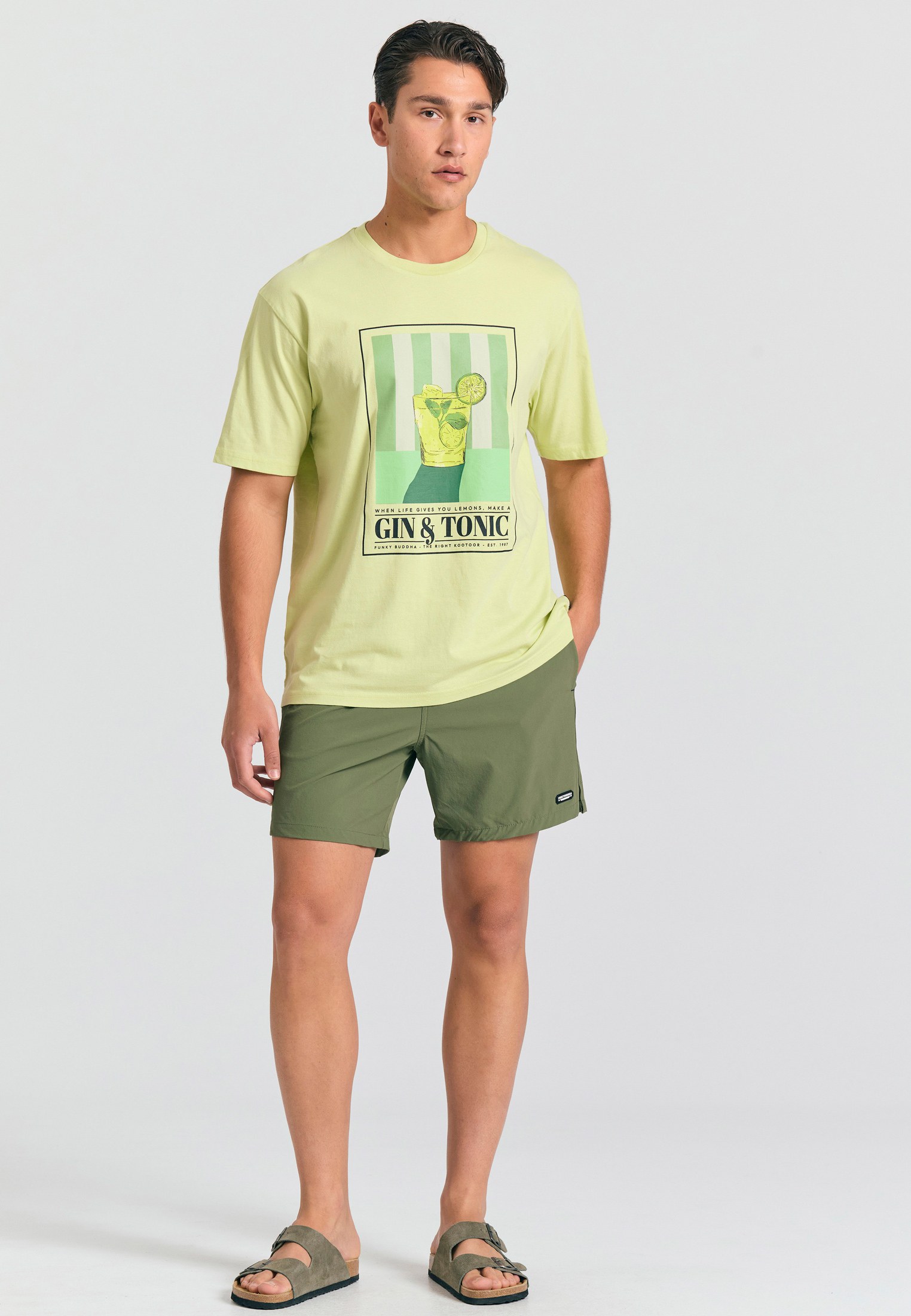 Men's Swim Shorts Funky Buddha Green