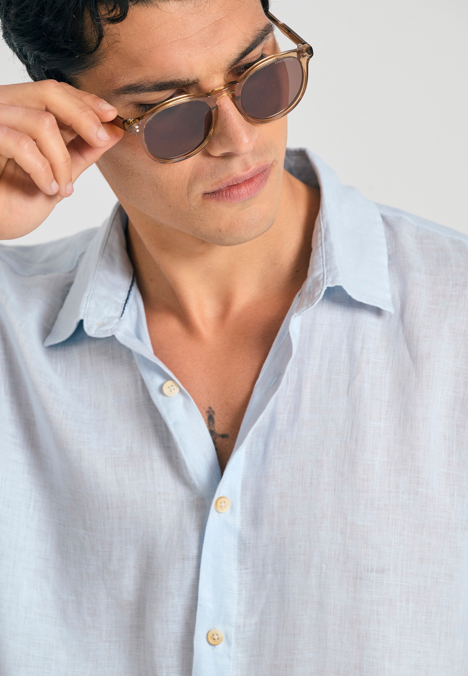 Men's Shirts Funky Buddha Blue