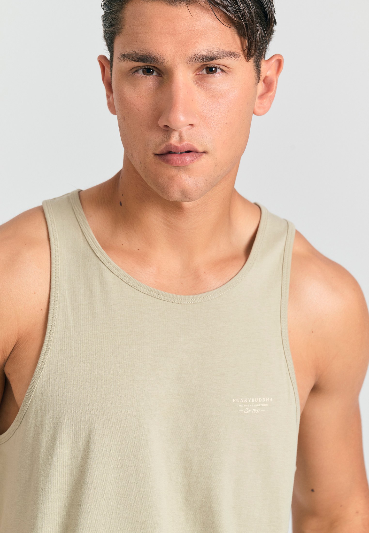 Men's T-Shirts Funky Buddha Beige