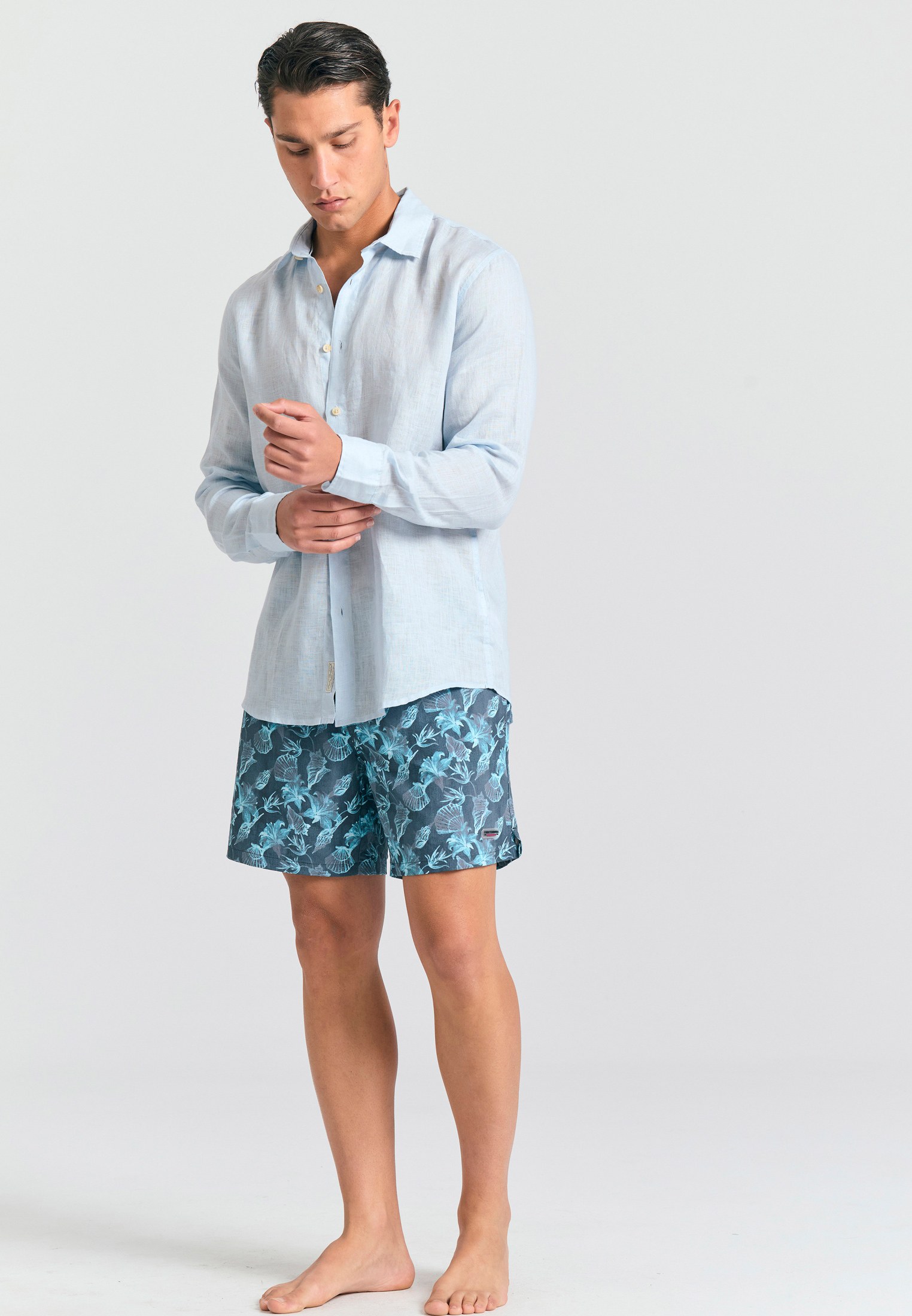 Ανδρικό μαγιό με floral τύπωμα