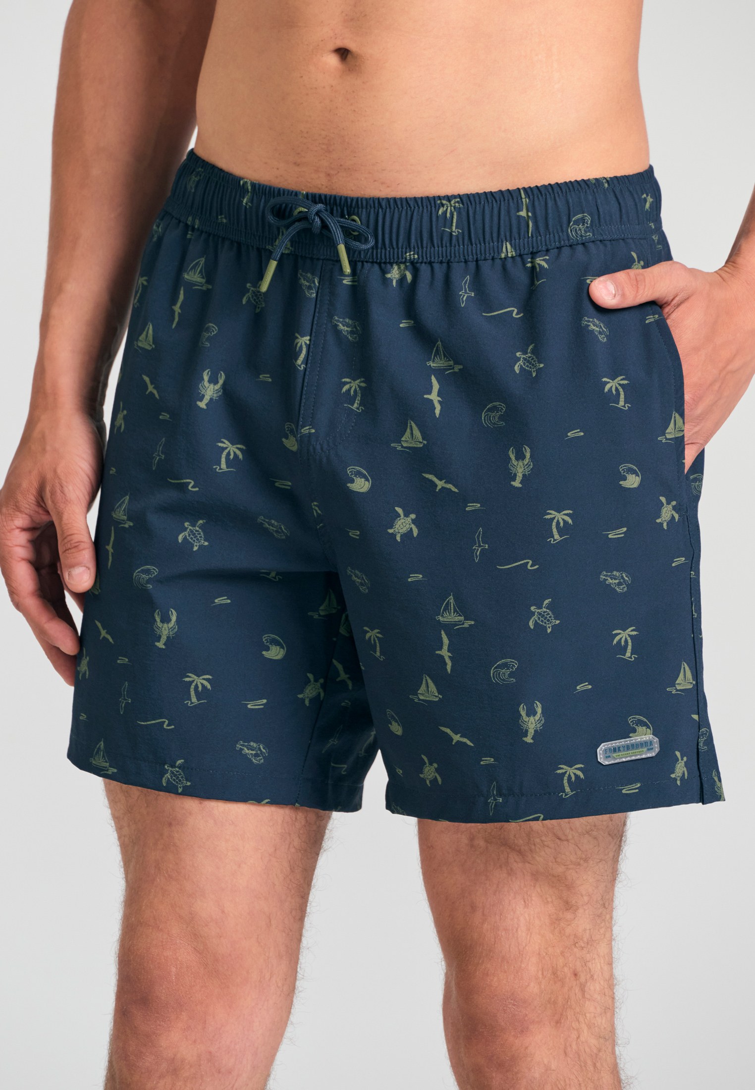 Men's Swim Shorts Funky Buddha Navy