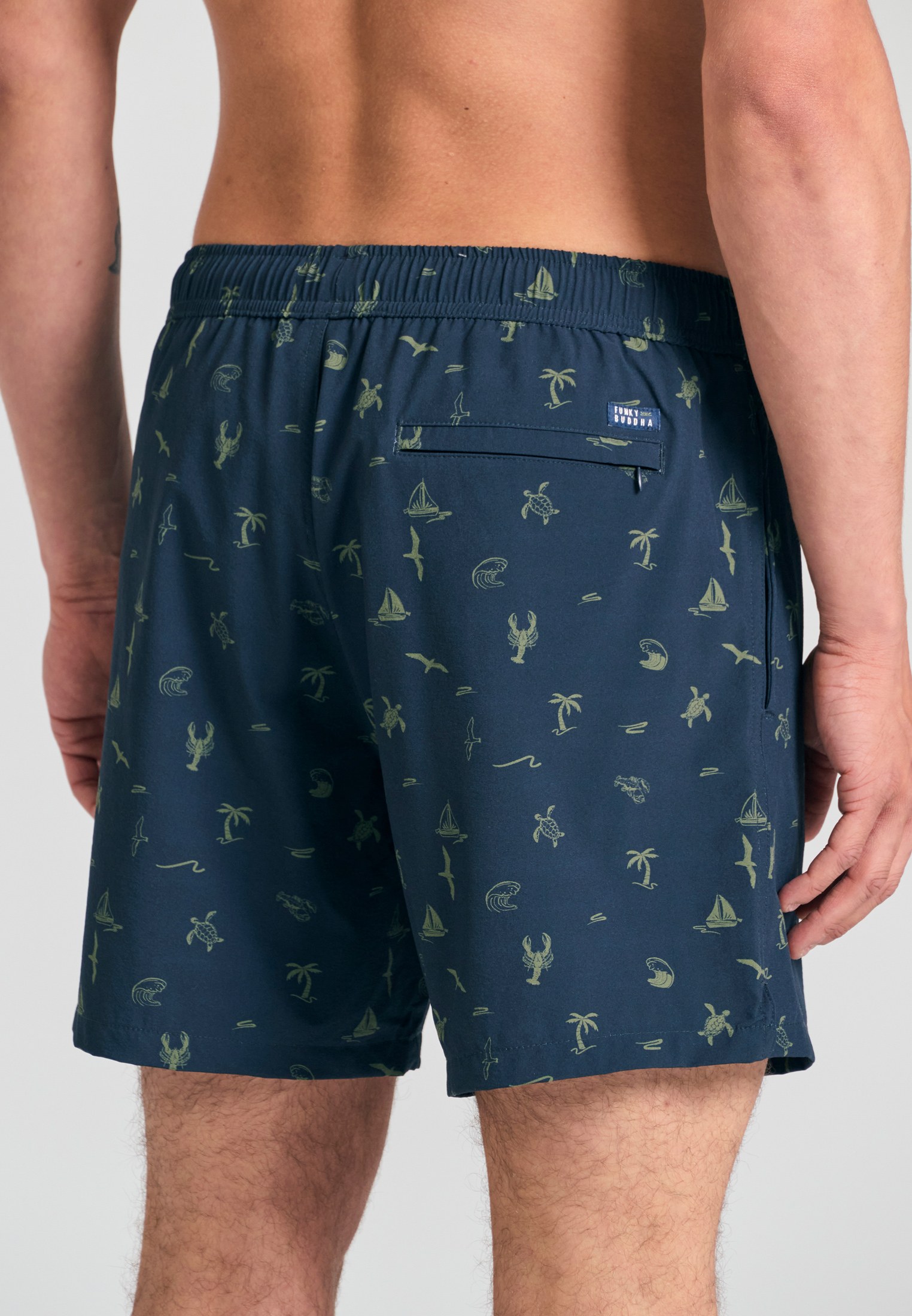 Men's Swim Shorts Funky Buddha Navy