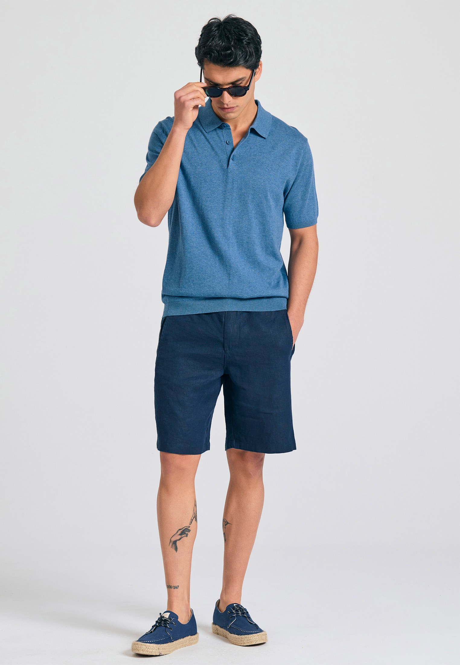 Men's Polo Shirts Funky Buddha Blue