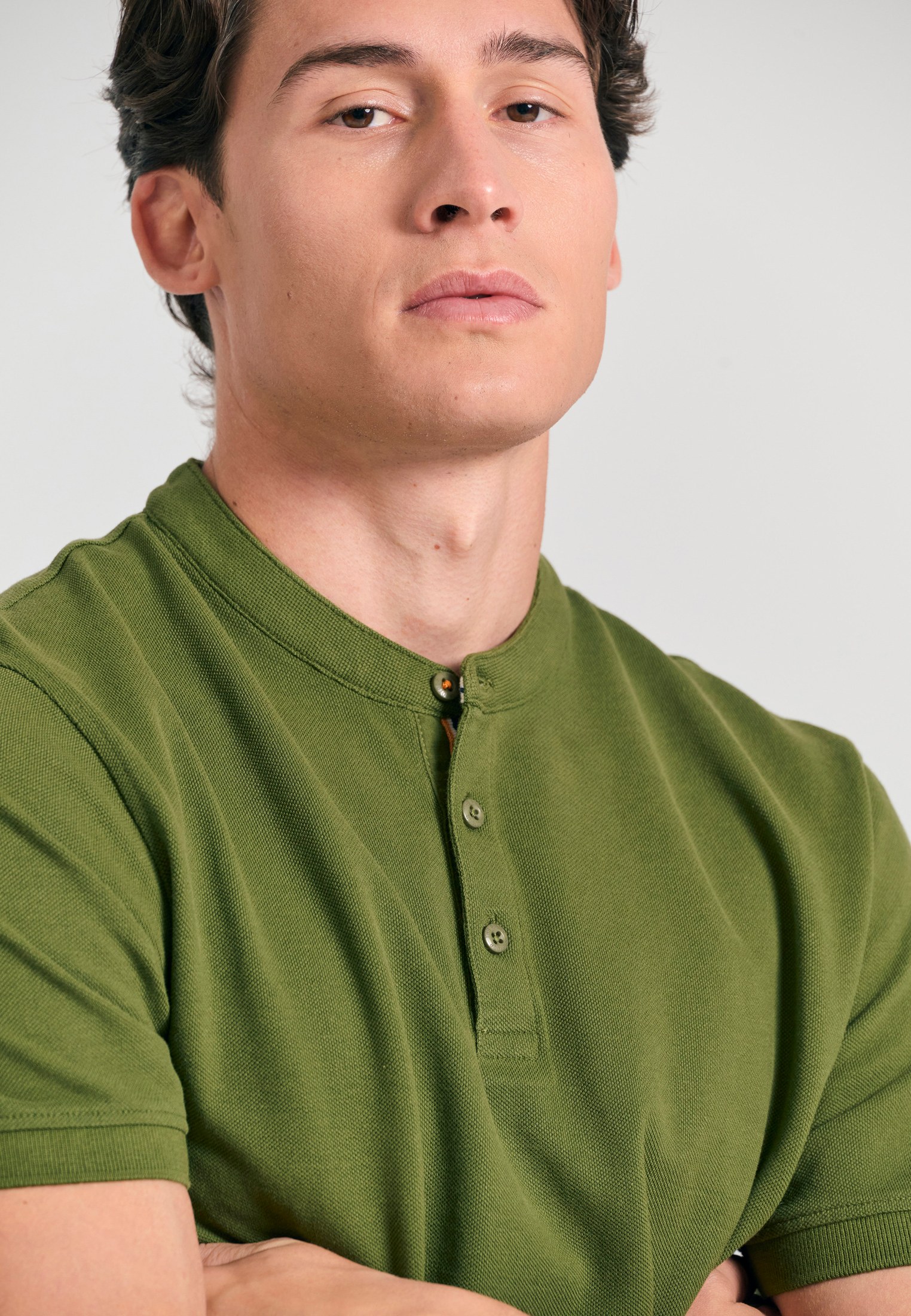 Men's Polo Shirts Funky Buddha Khaki