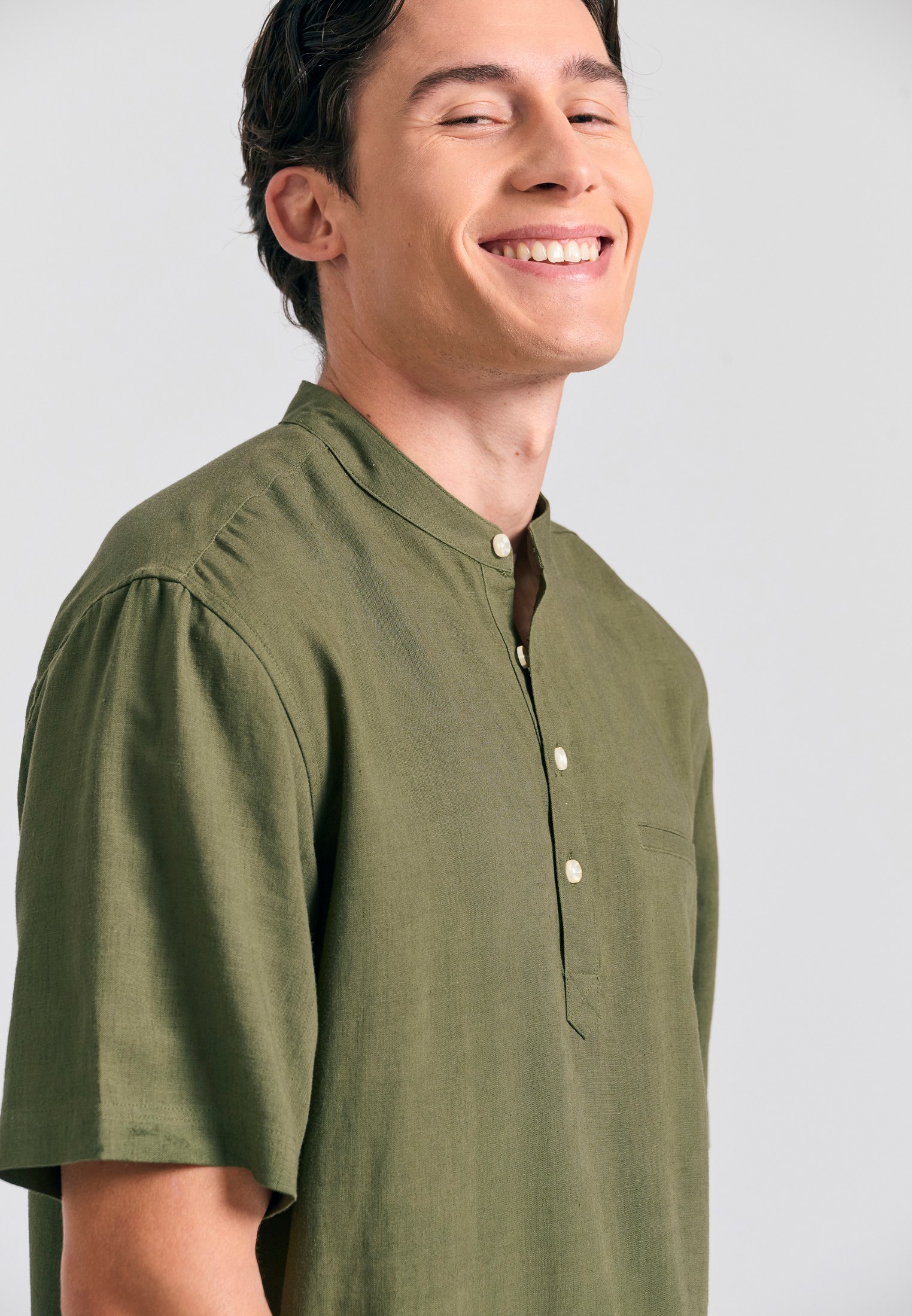 Men's Shirts Funky Buddha Khaki