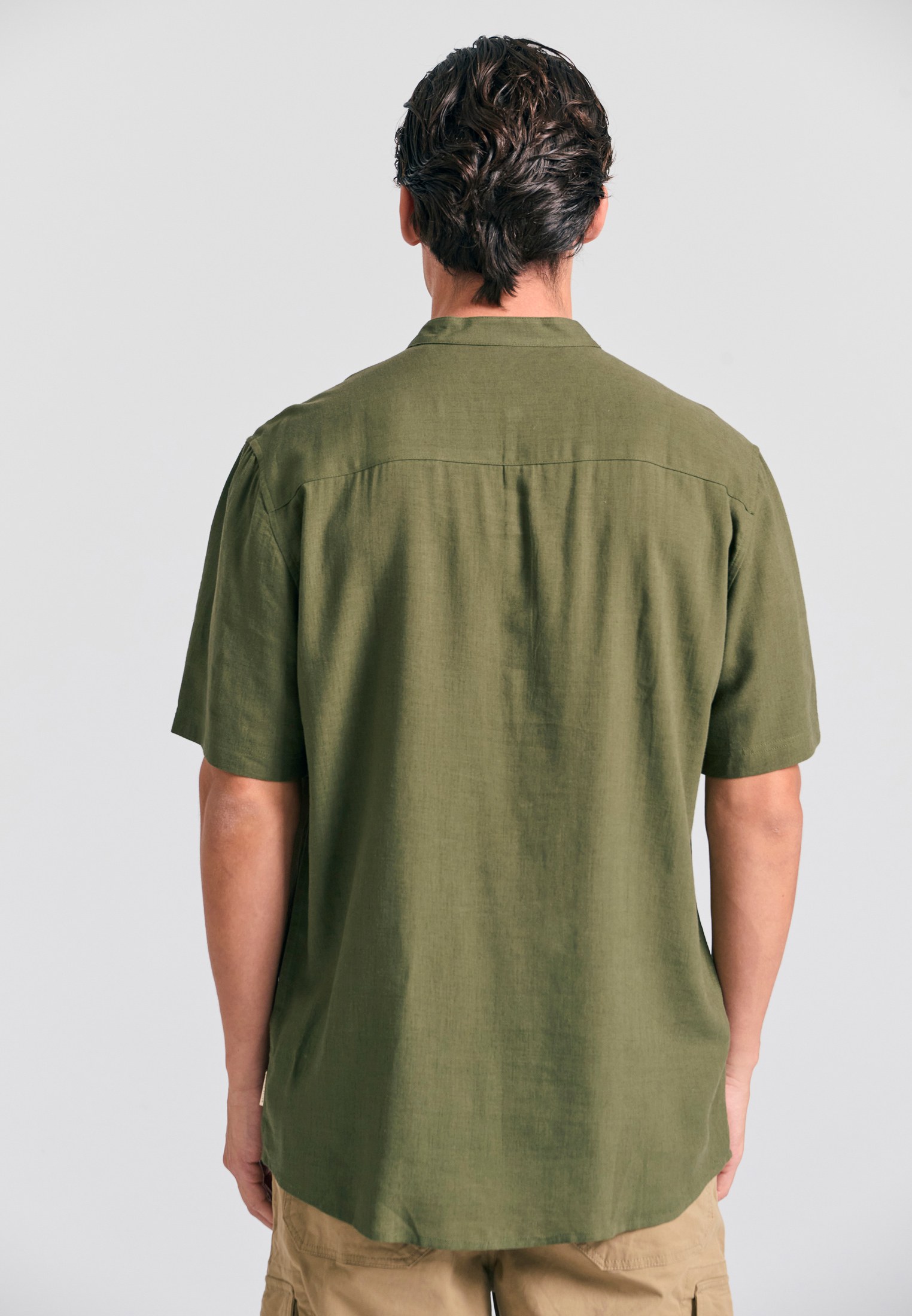 Men's Shirts Funky Buddha Khaki