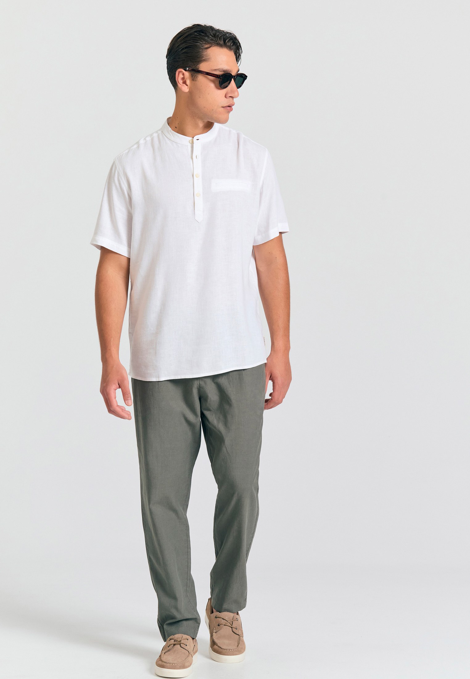 Men's Shirts Funky Buddha White