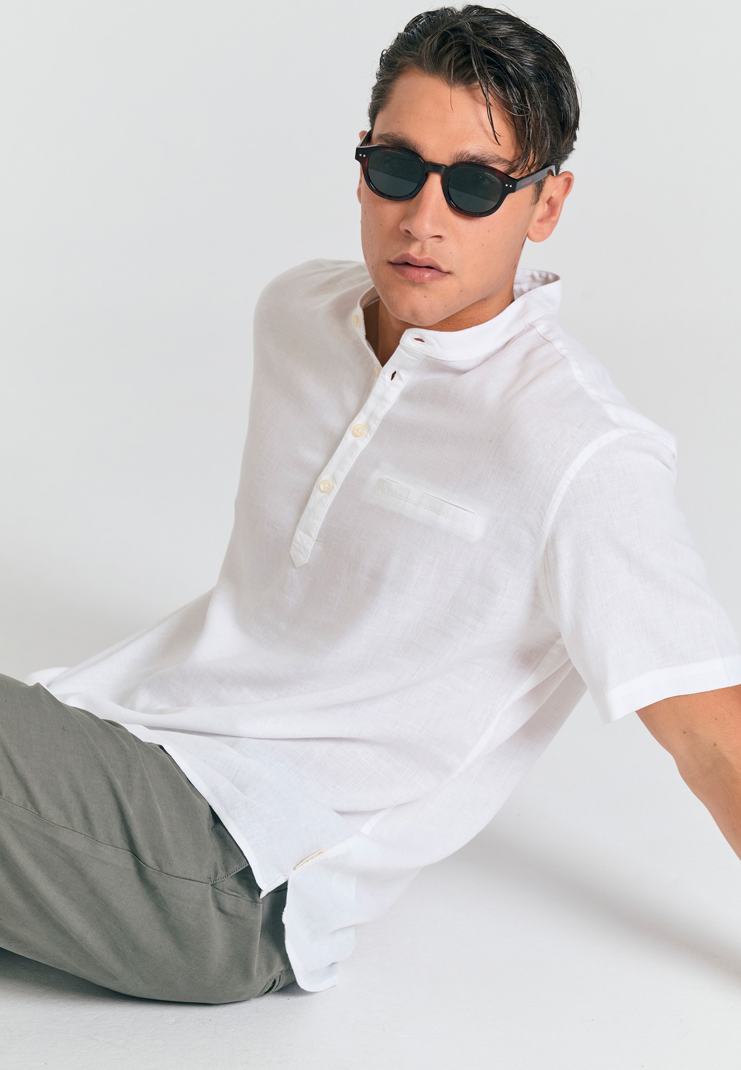 Men's Shirts Funky Buddha White