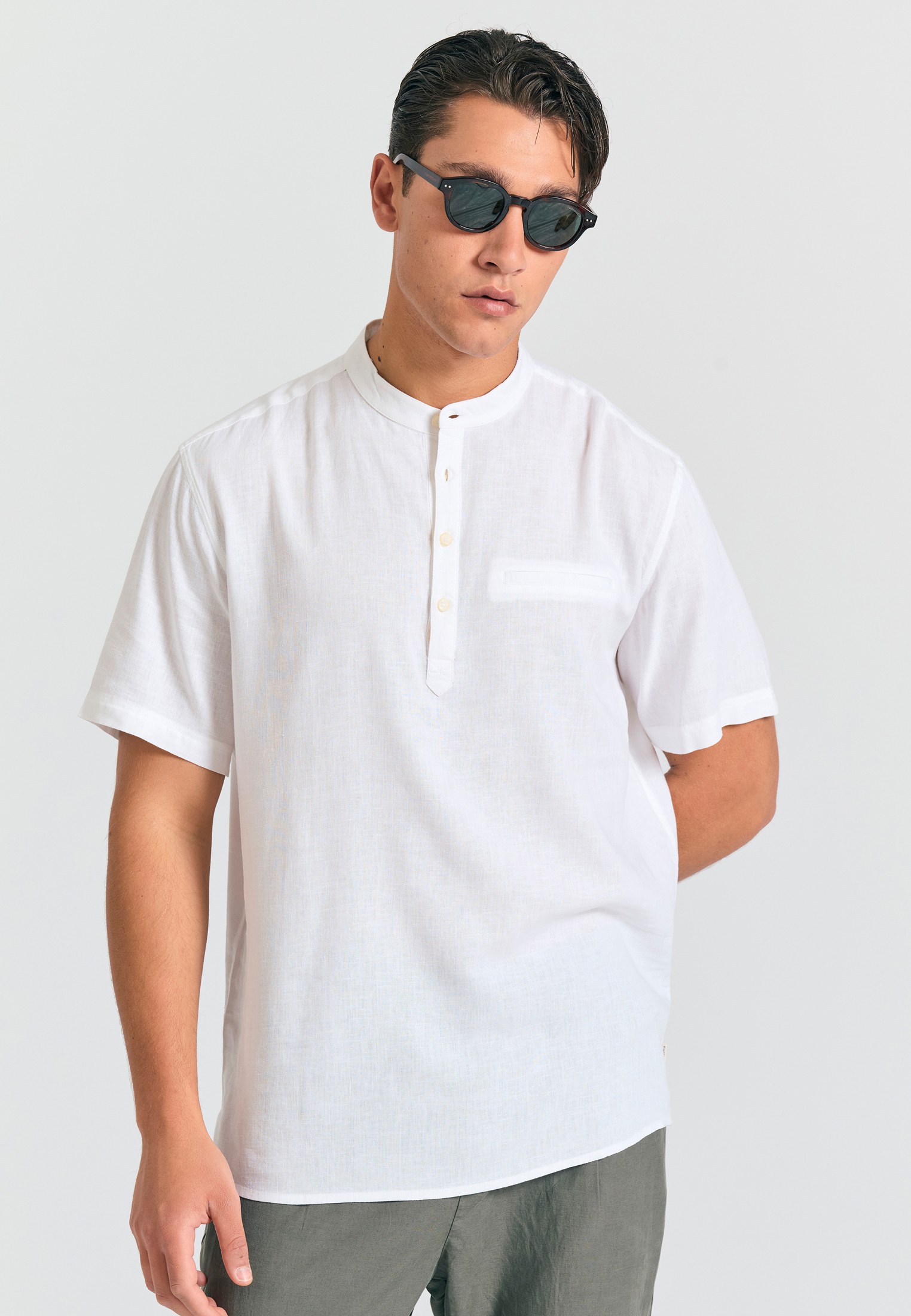 Men's Shirts Funky Buddha White