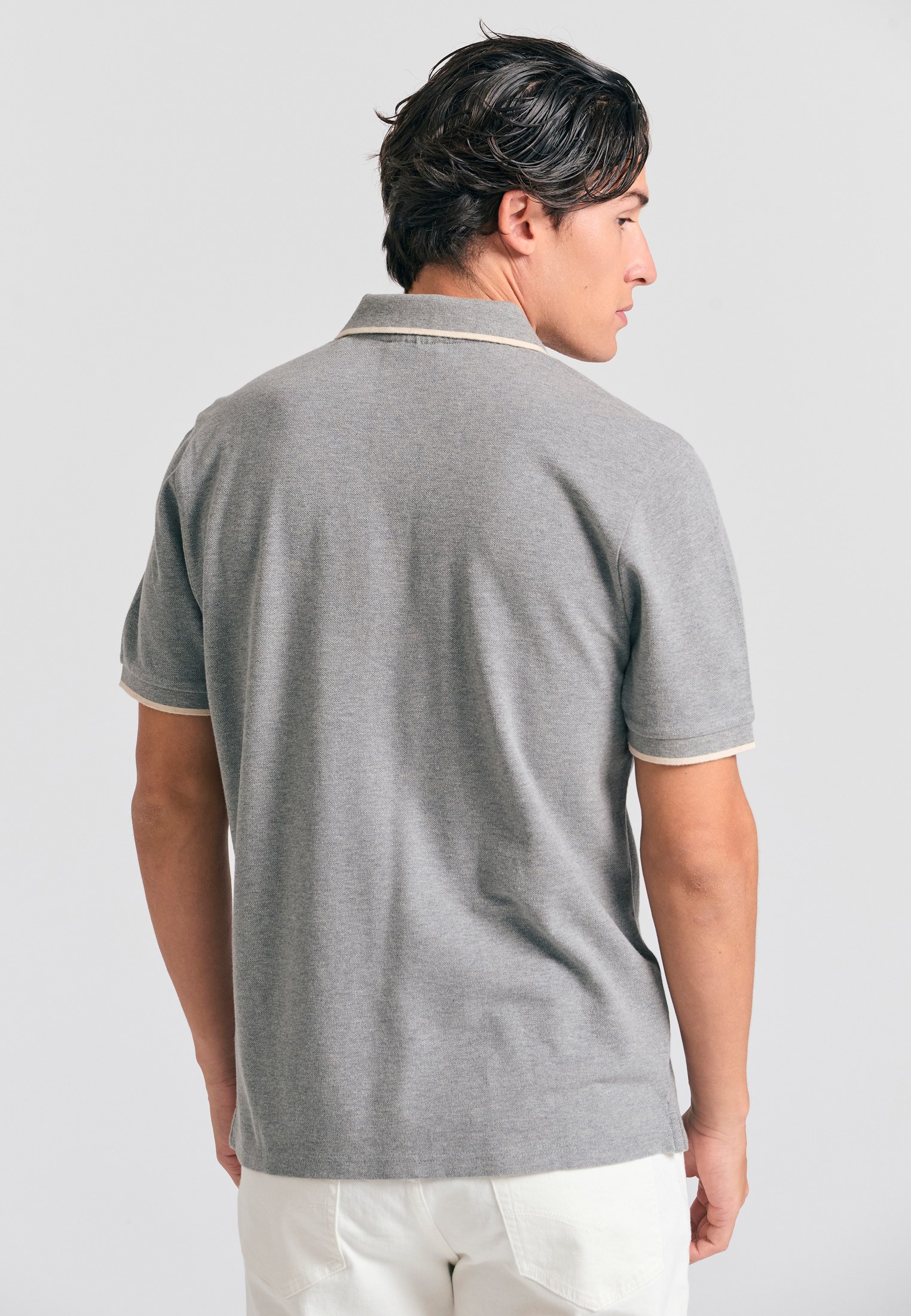 Men's Polo Shirts Funky Buddha Gray