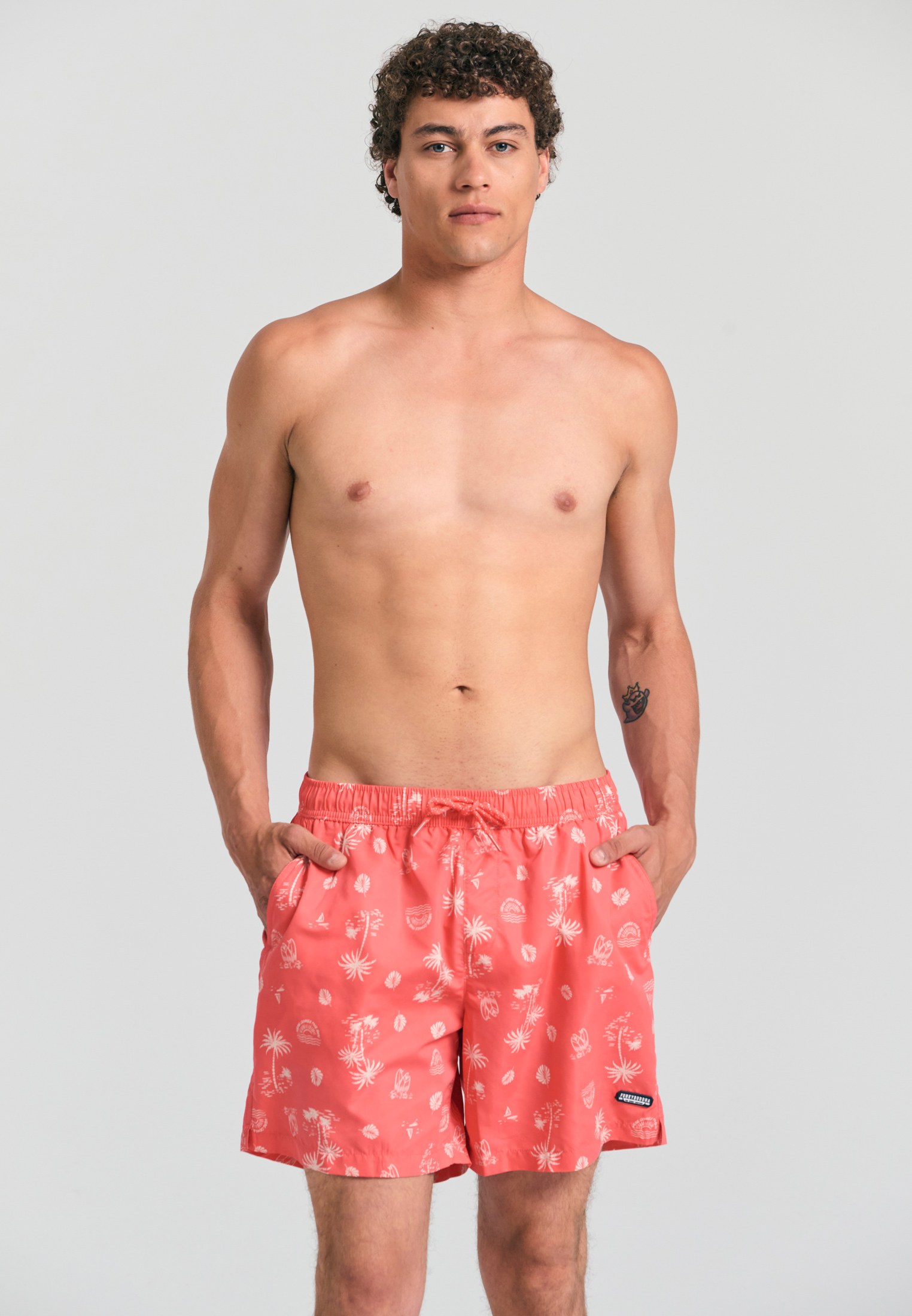Men's Swim Shorts Funky Buddha Orange