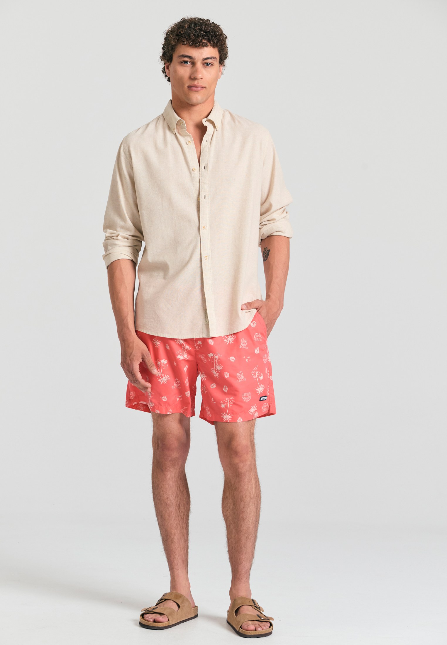 Men's Swim Shorts Funky Buddha Orange