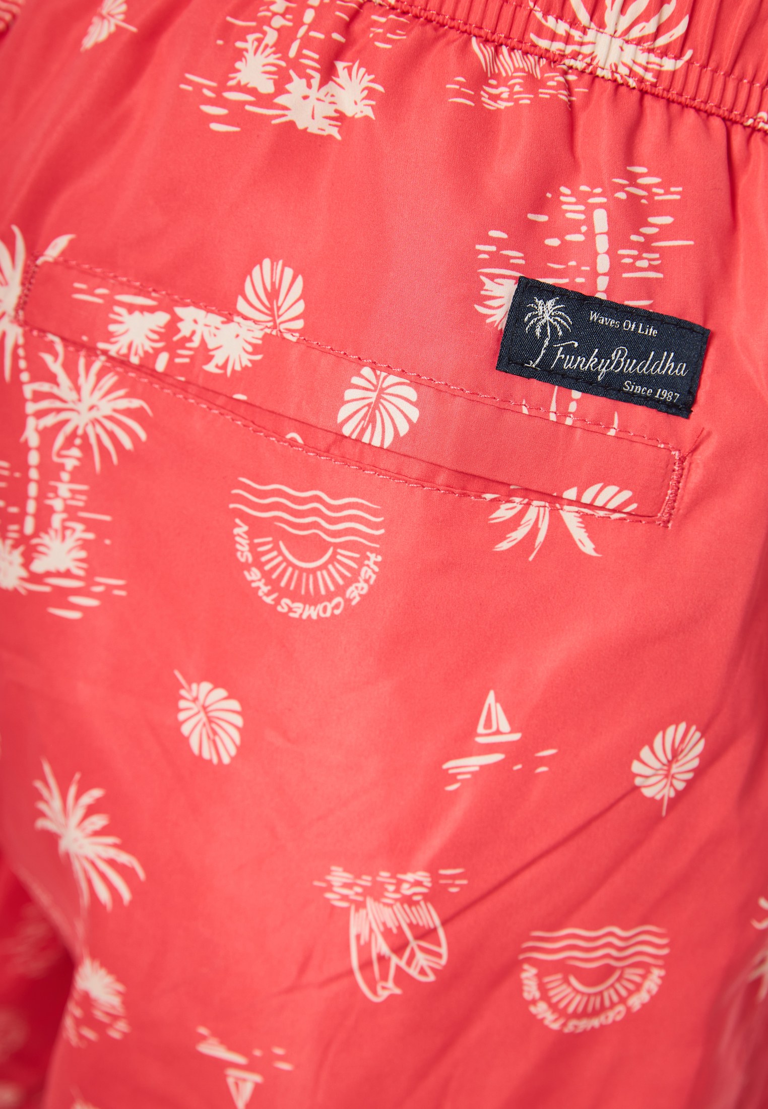 Men's Swim Shorts Funky Buddha Orange