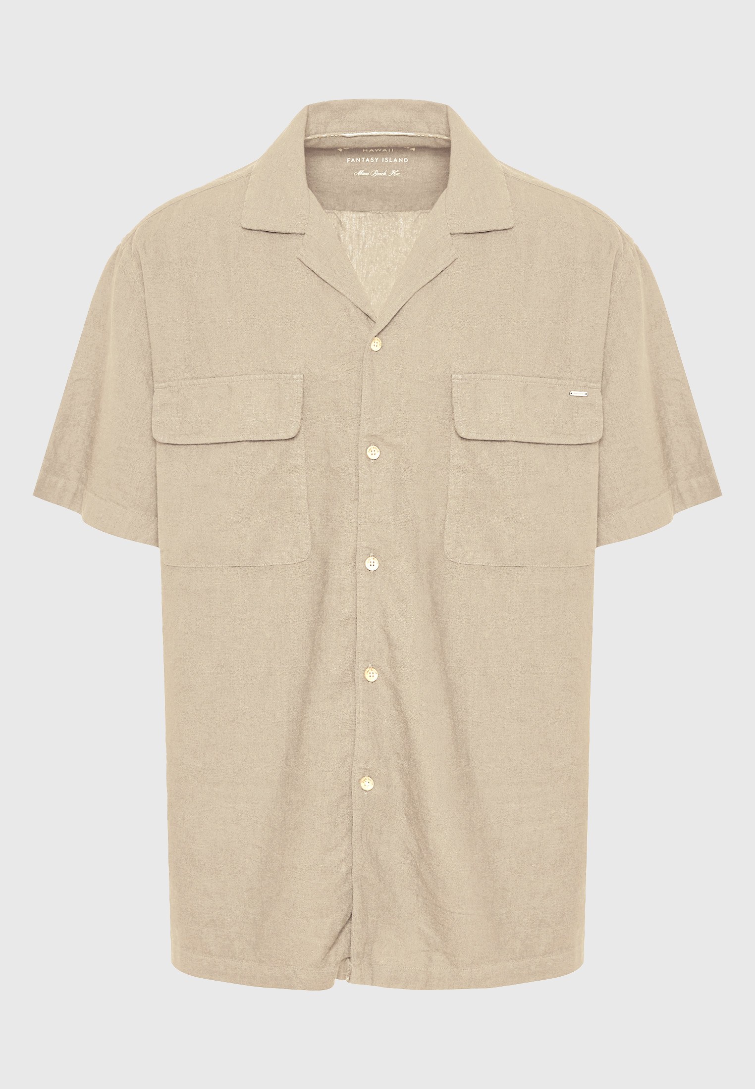 Men's Shirts Funky Buddha Beige