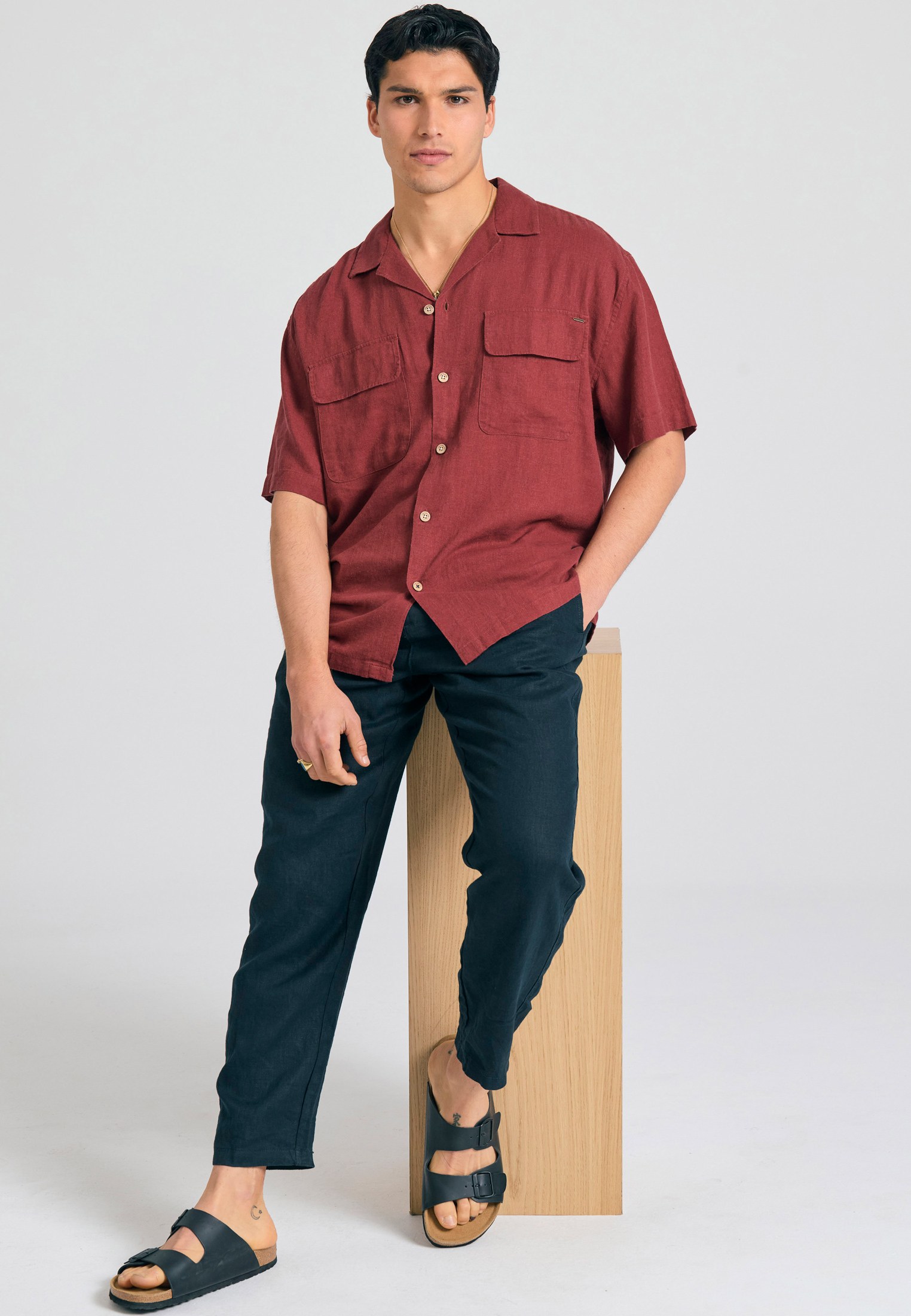 Men's Shirts Funky Buddha Brown