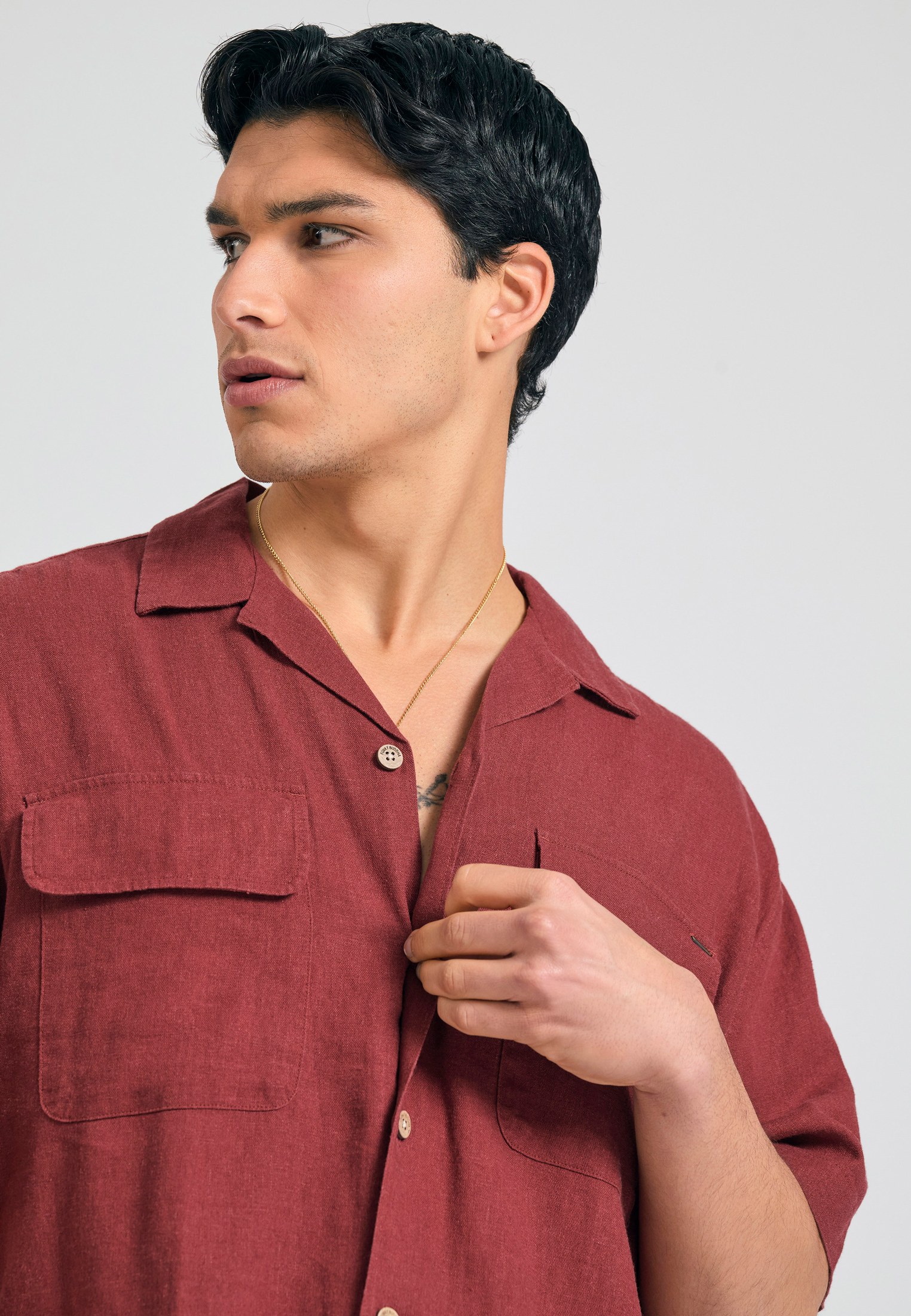 Men's Shirts Funky Buddha Brown