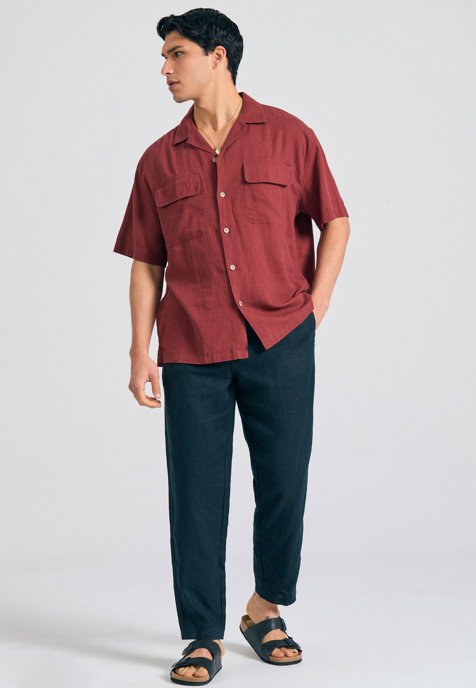 Men's Shirts Funky Buddha Brown