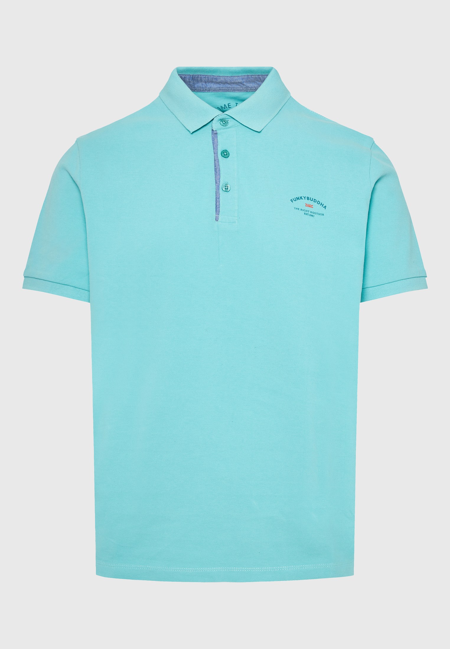 Men's Polo Shirts Funky Buddha Blue