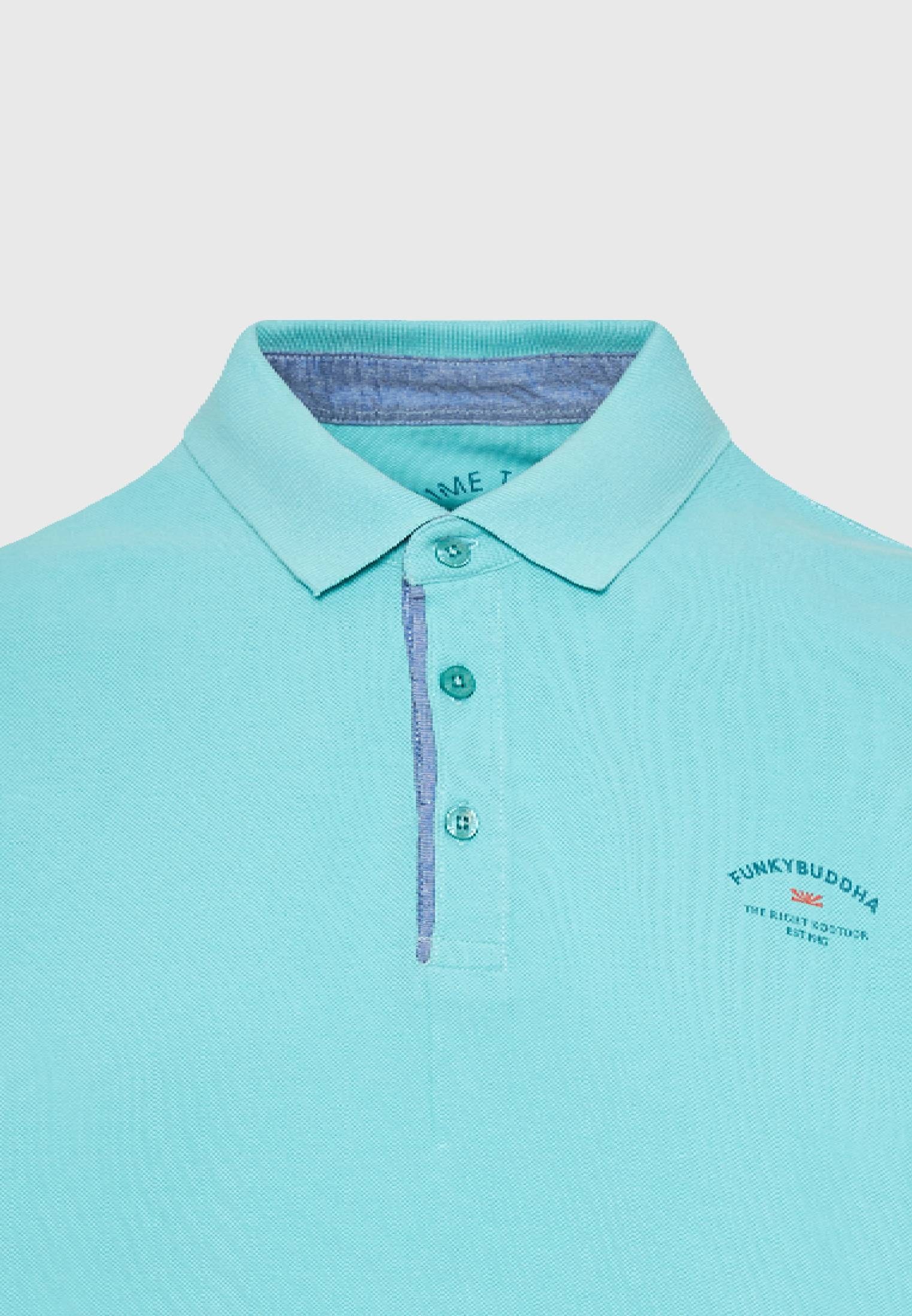 Men's Polo Shirts Funky Buddha Blue