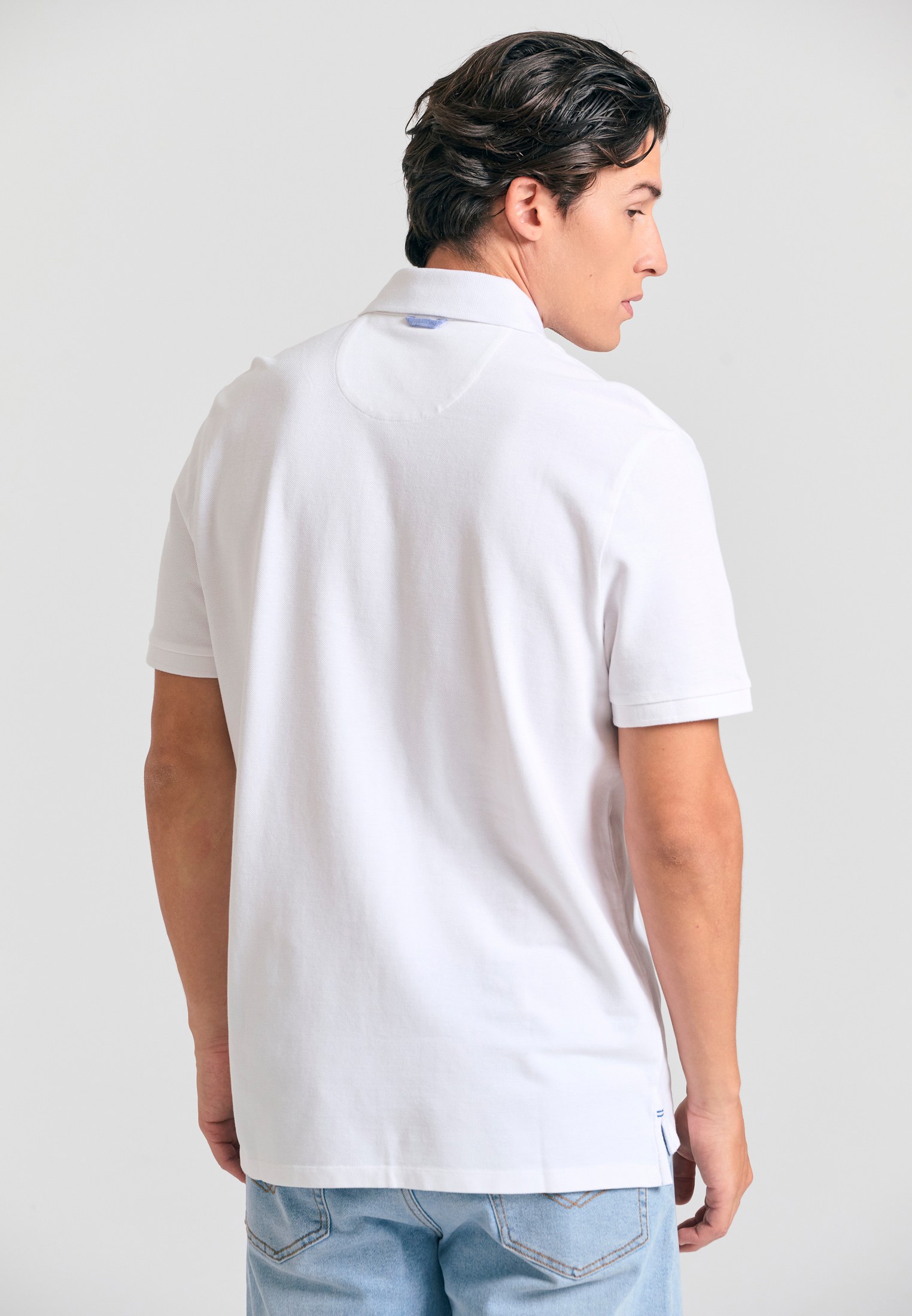 Men's Polo Shirts Funky Buddha White