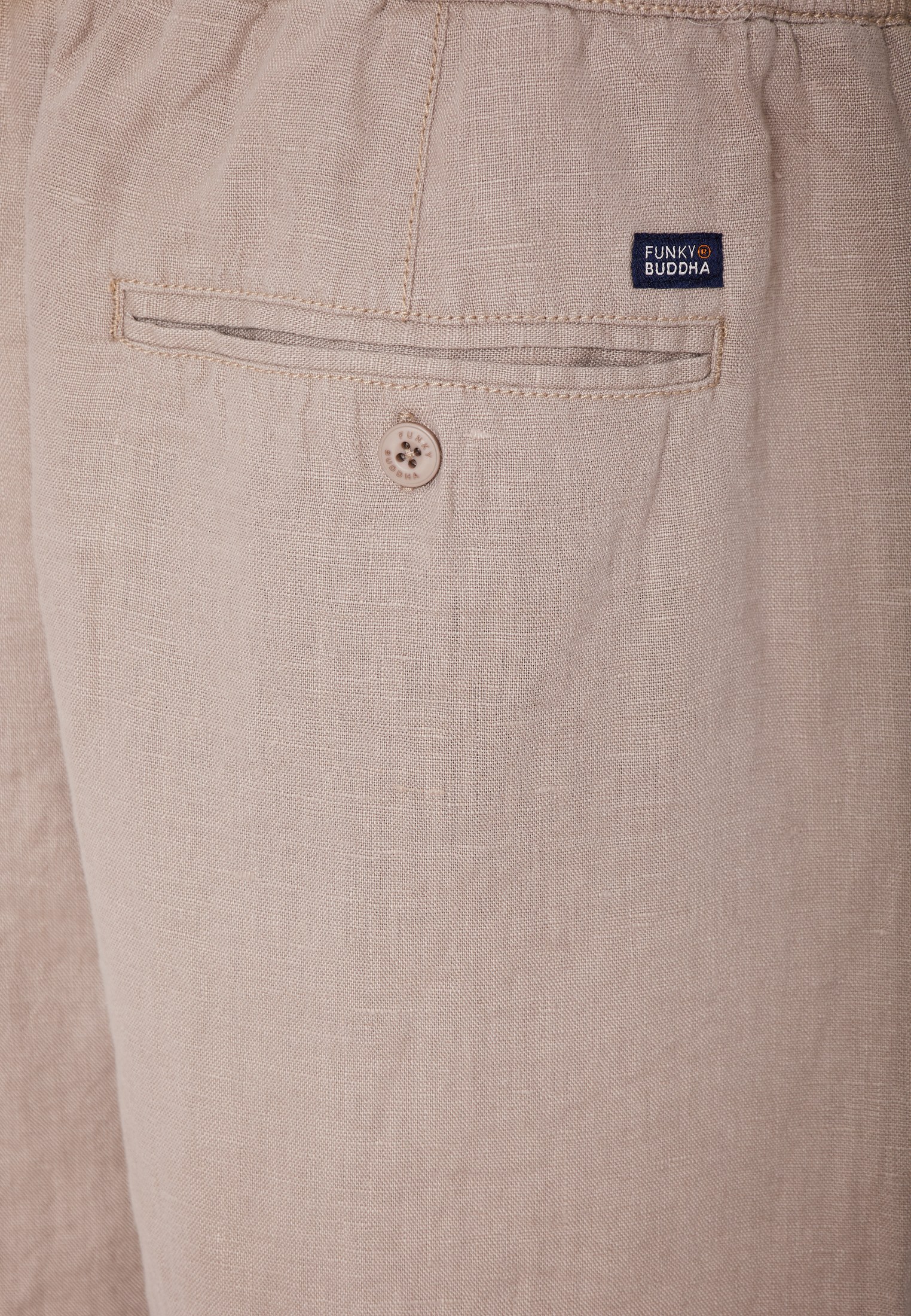 Comfort fit garment dyed λινή βερμούδα