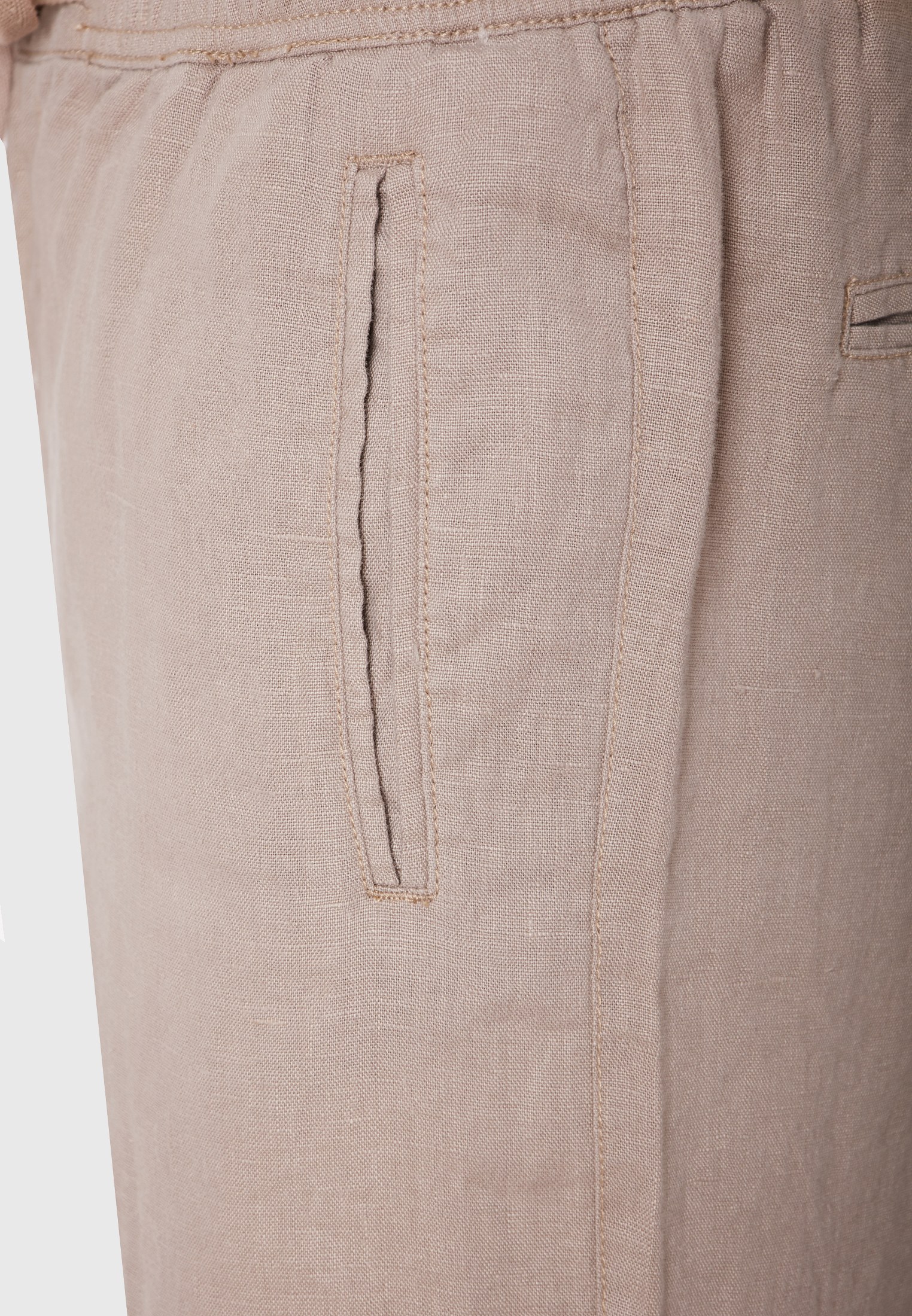 Comfort fit garment dyed λινή βερμούδα