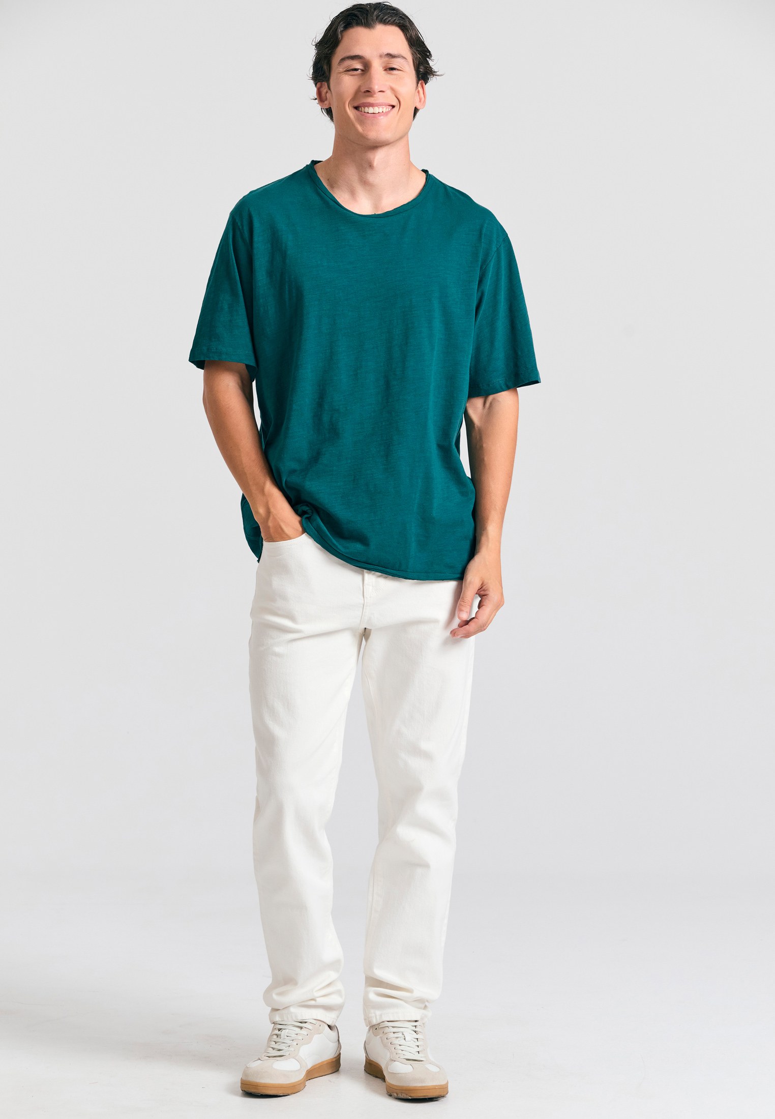 Relaxed fit t-shirt με raw edges