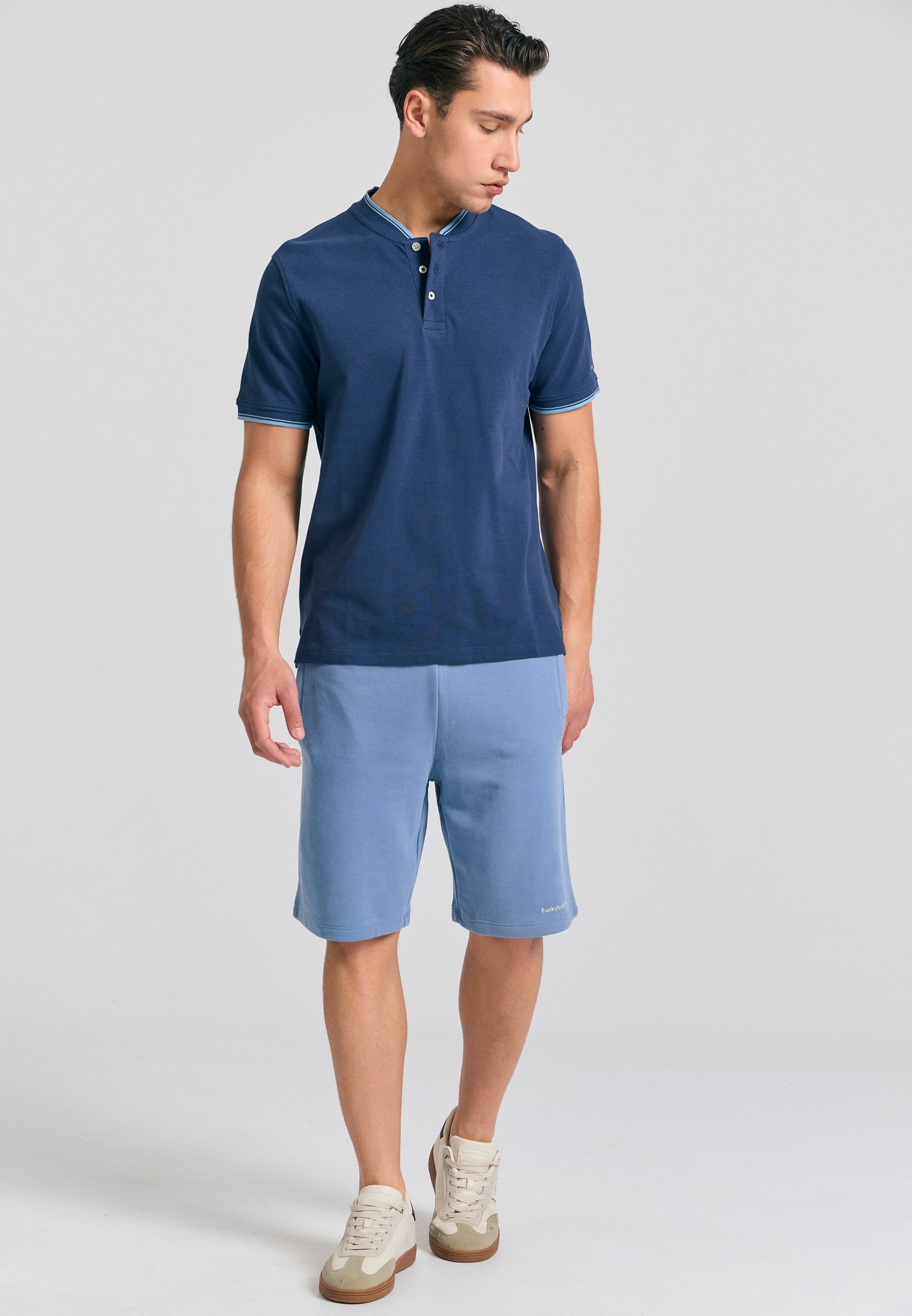 Men's Polo Shirts Funky Buddha Navy