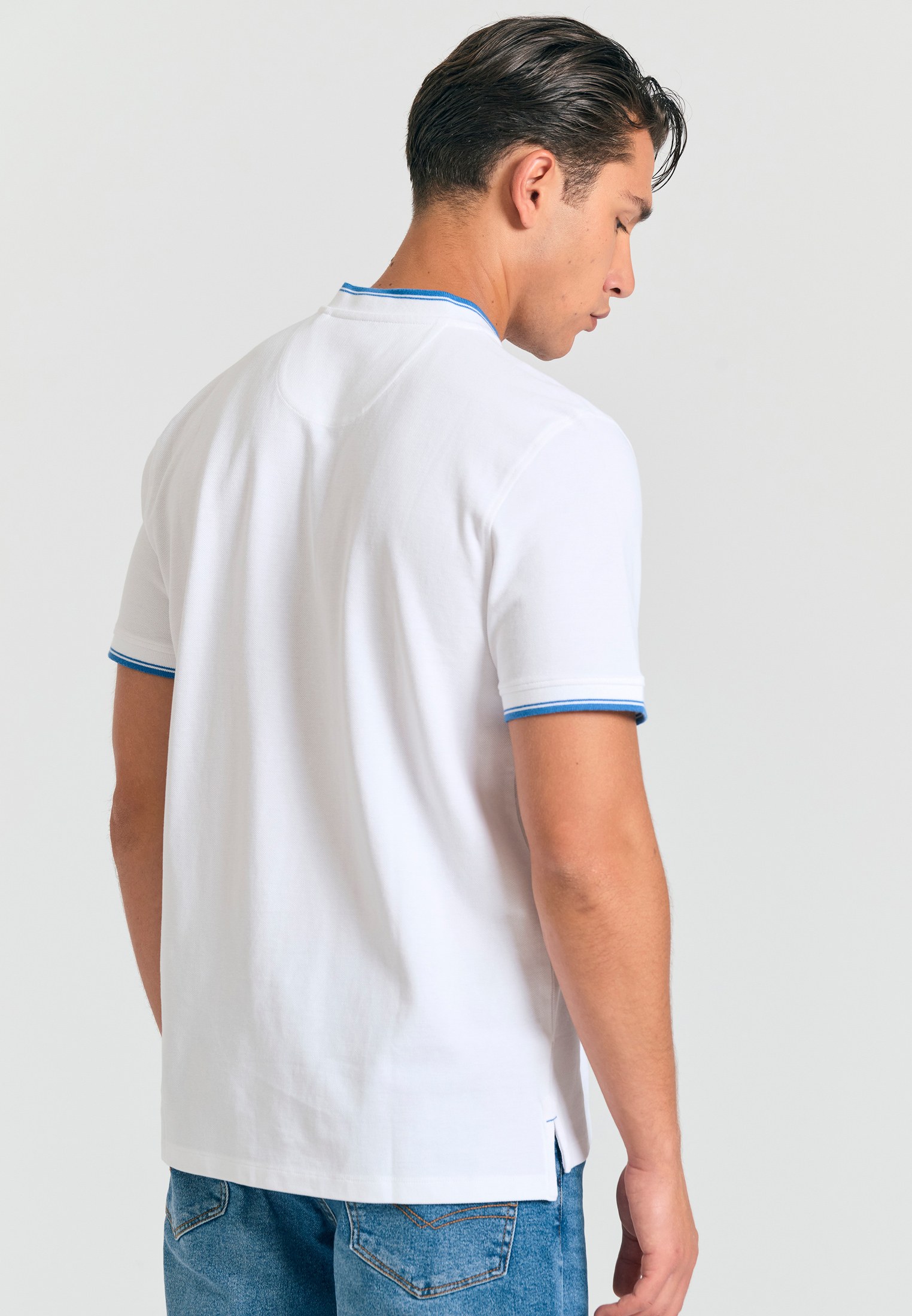 Men's Polo Shirts Funky Buddha White