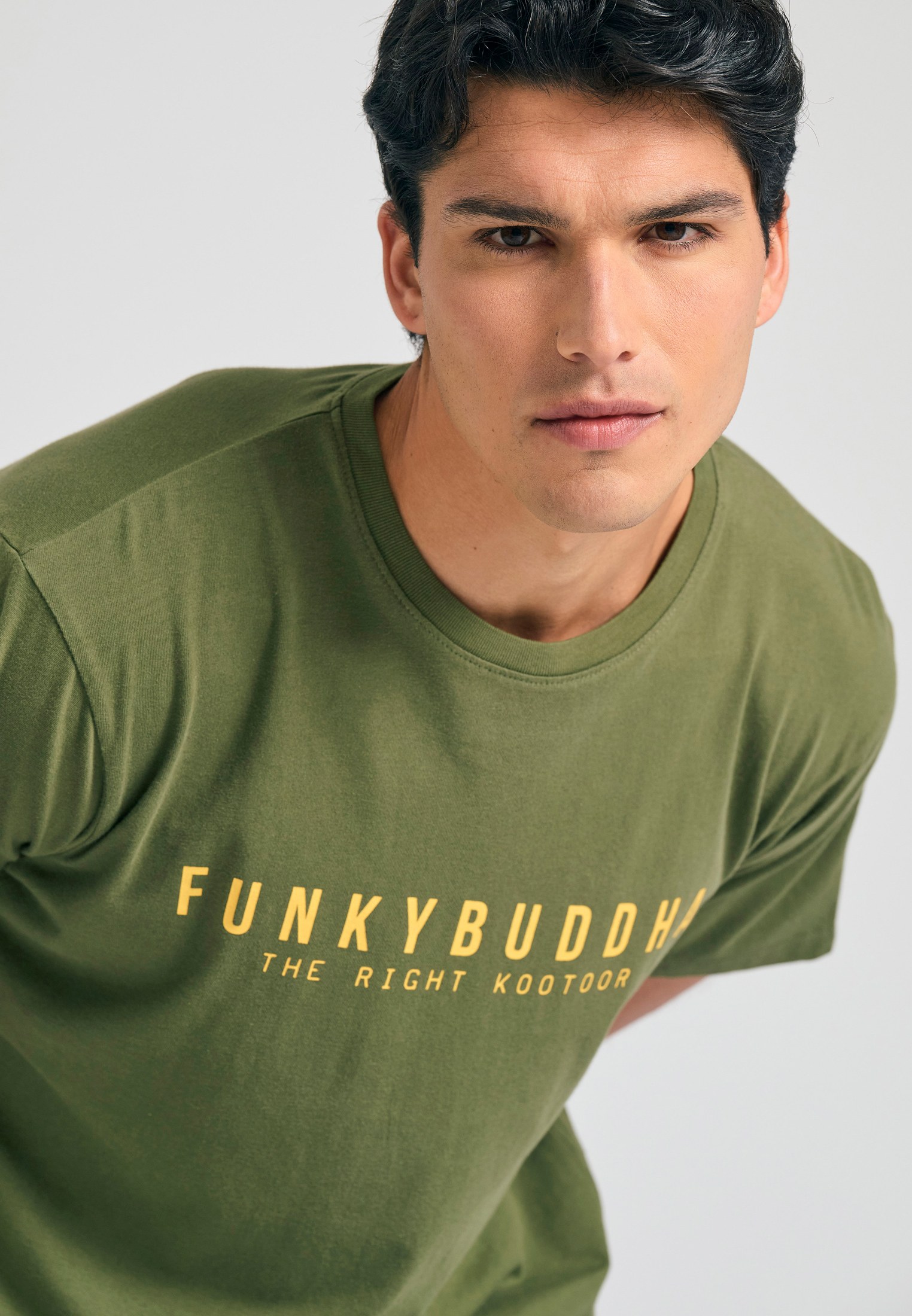 Men's Shirts Funky Buddha Khaki