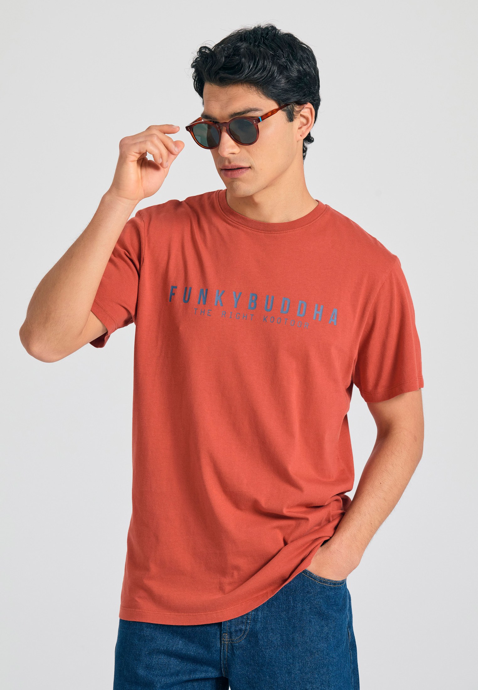 Men's T-Shirts Funky Buddha Brown