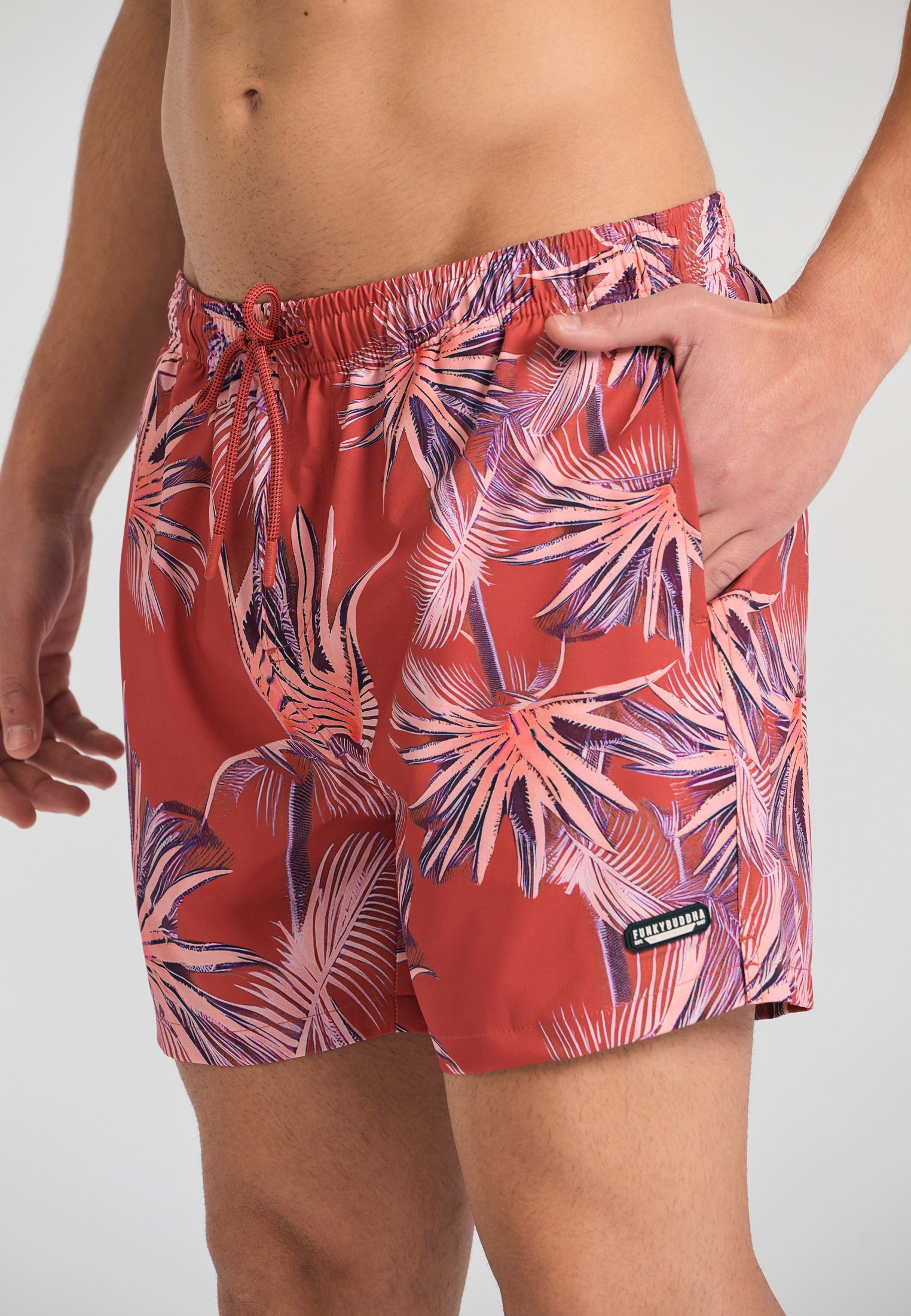 Men's Swim Shorts Funky Buddha Red