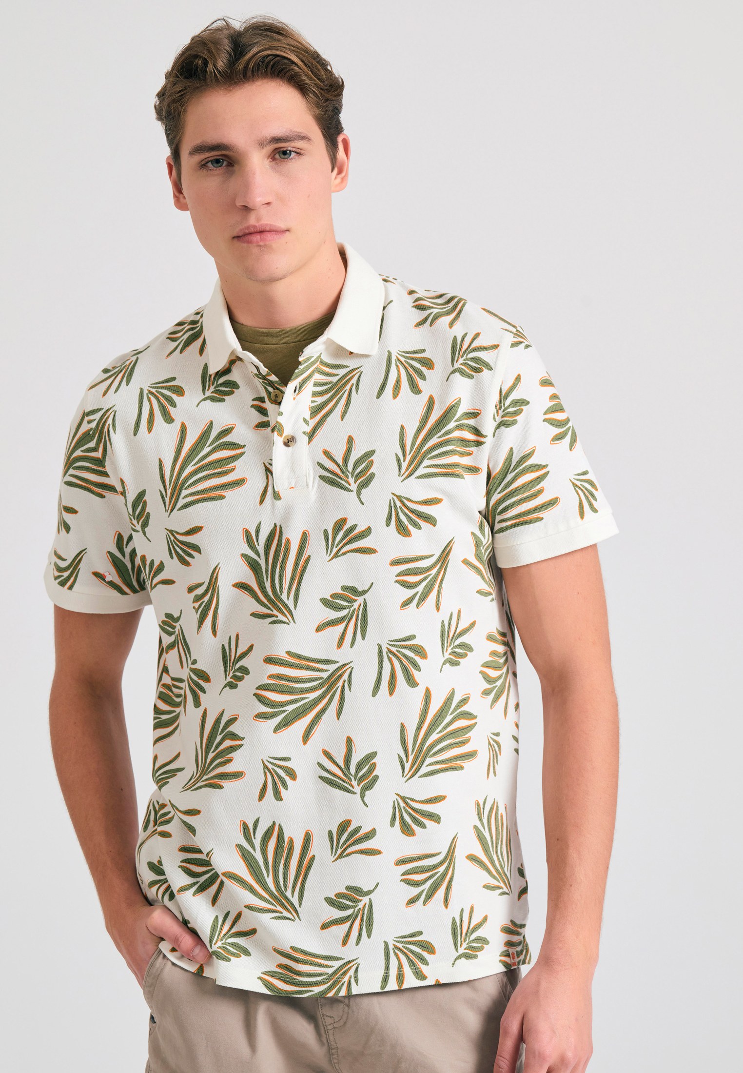 Men's Polo Shirts Funky Buddha White