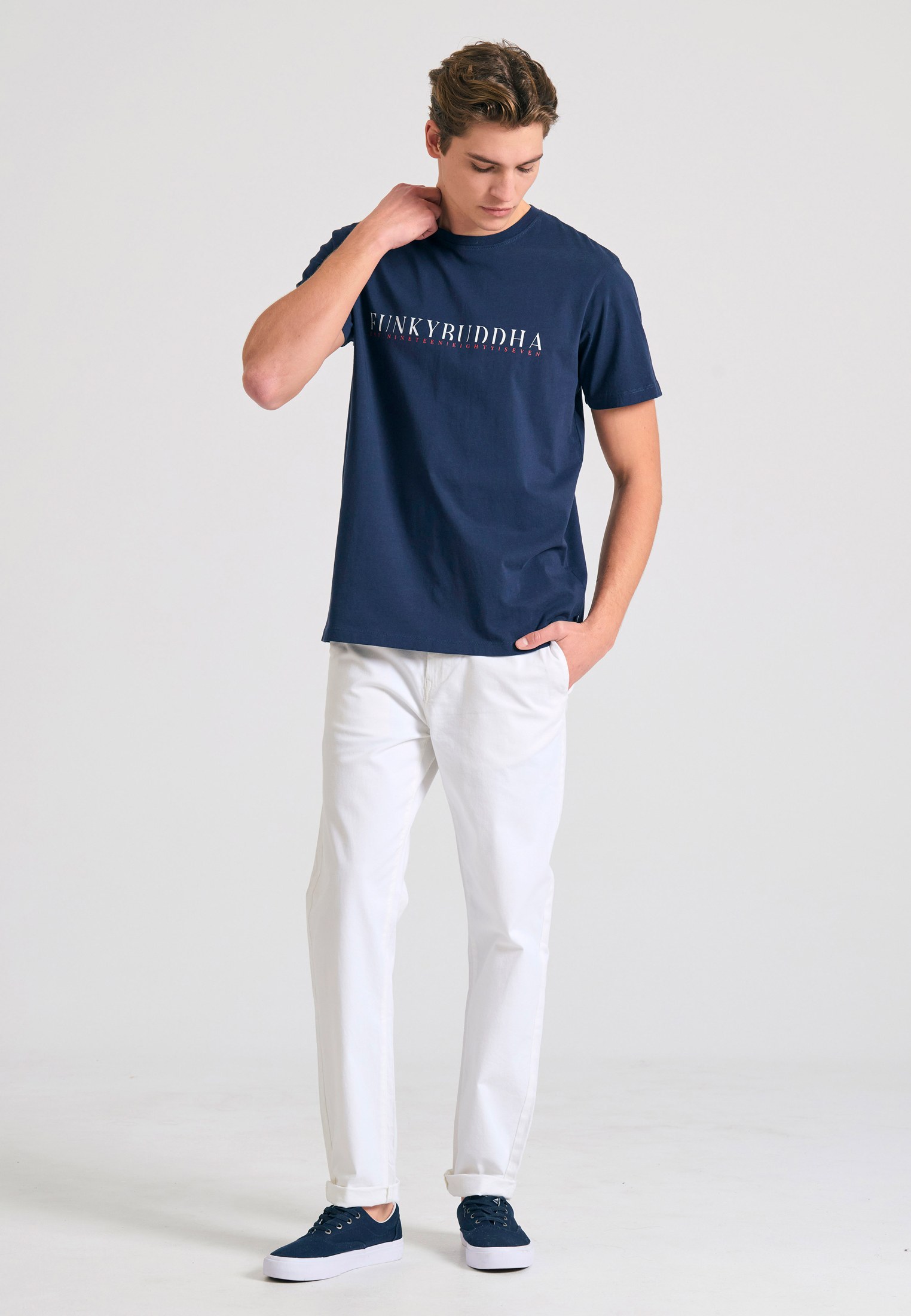 Men's T-Shirts Funky Buddha Navy