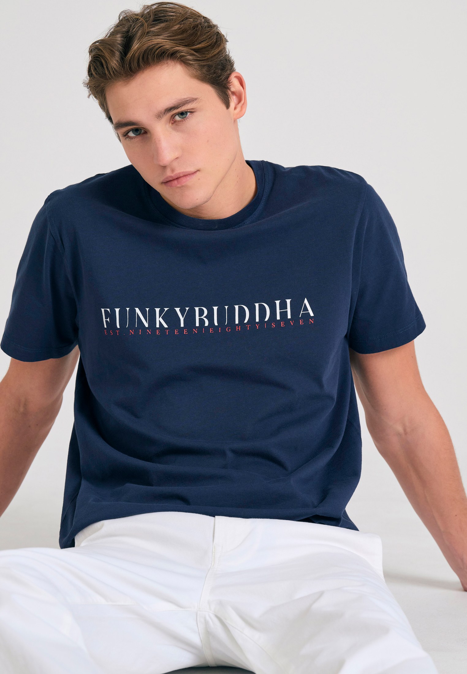Men's T-Shirts Funky Buddha Navy