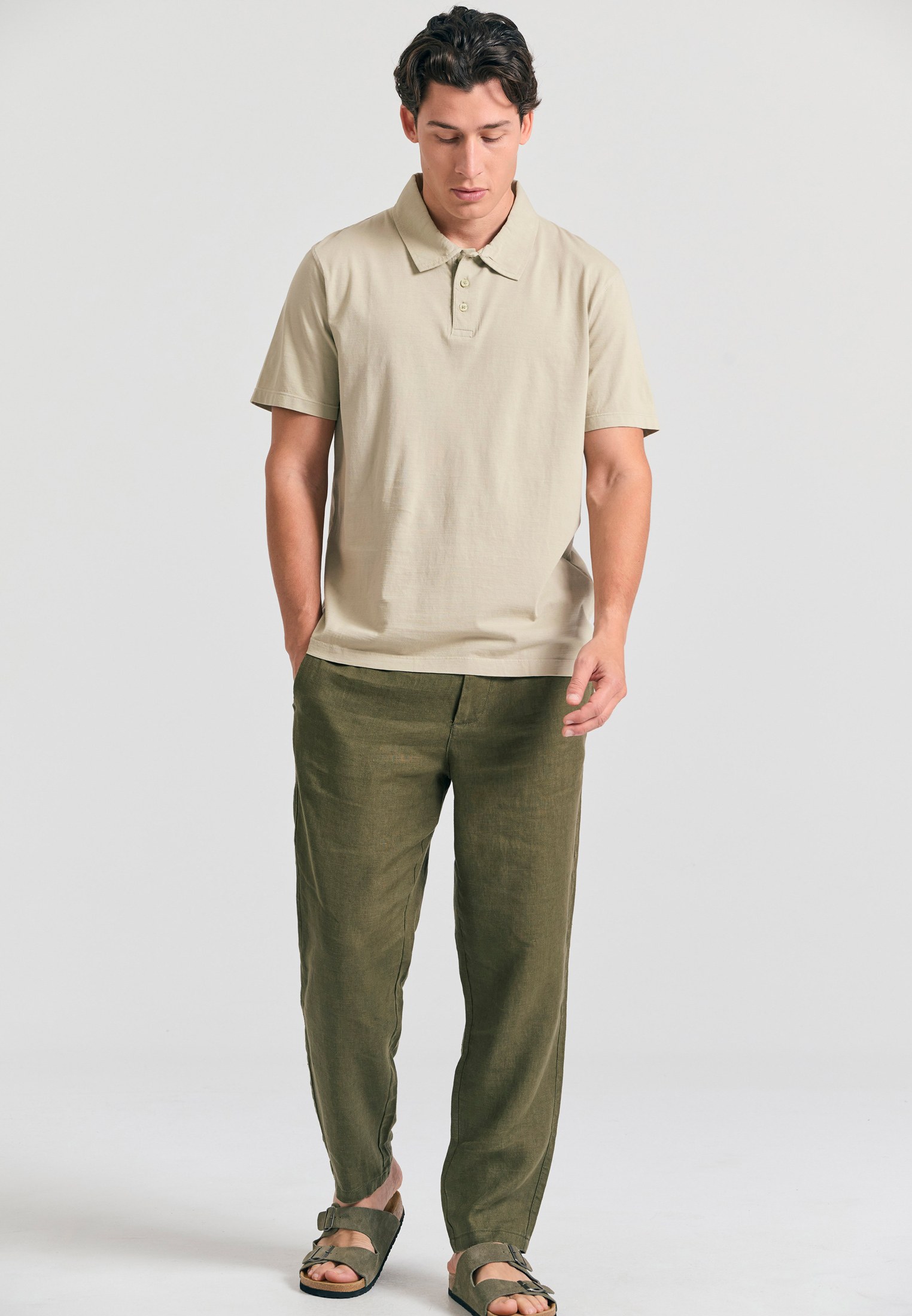 Men's Polo Shirts Funky Buddha Beige