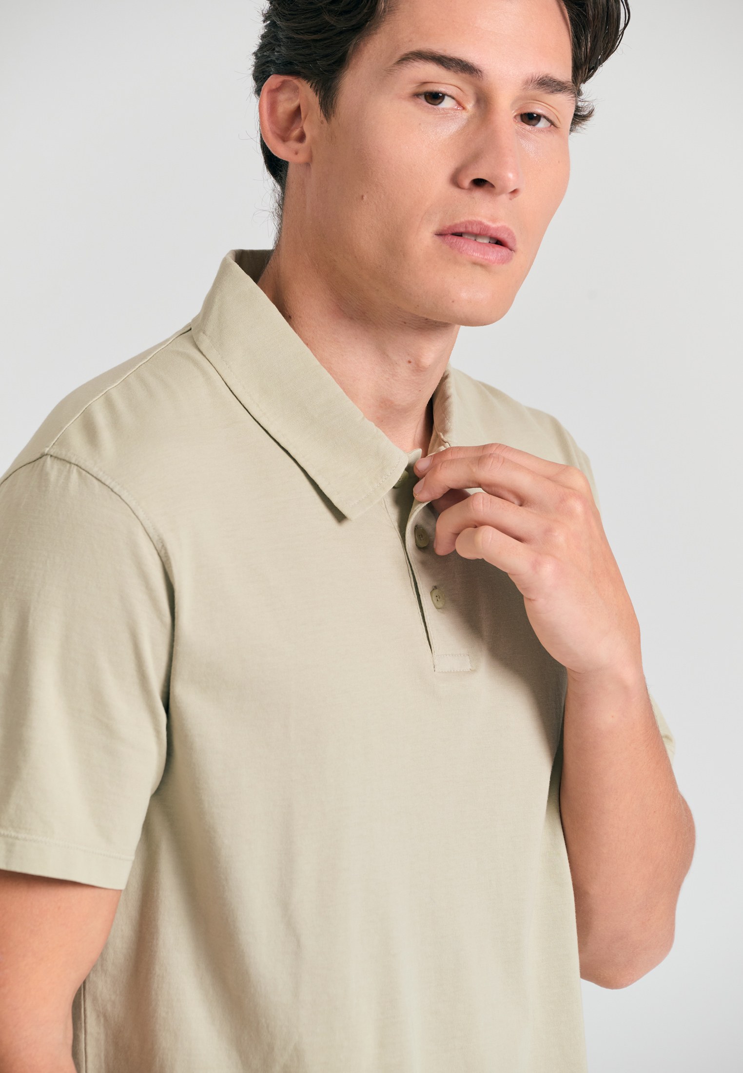 Men's Polo Shirts Funky Buddha Beige