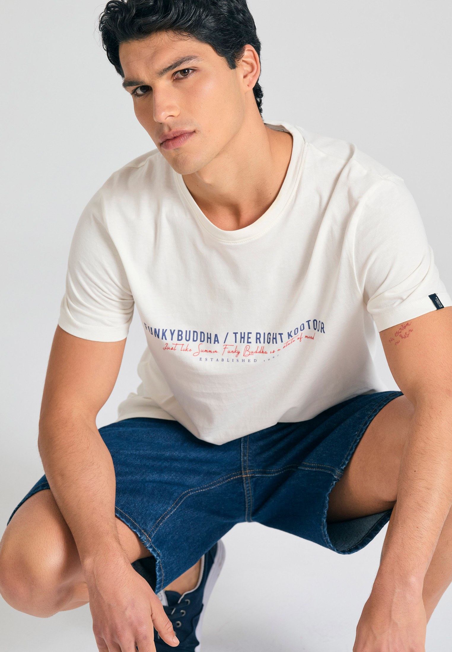 Men's T-Shirts Funky Buddha White