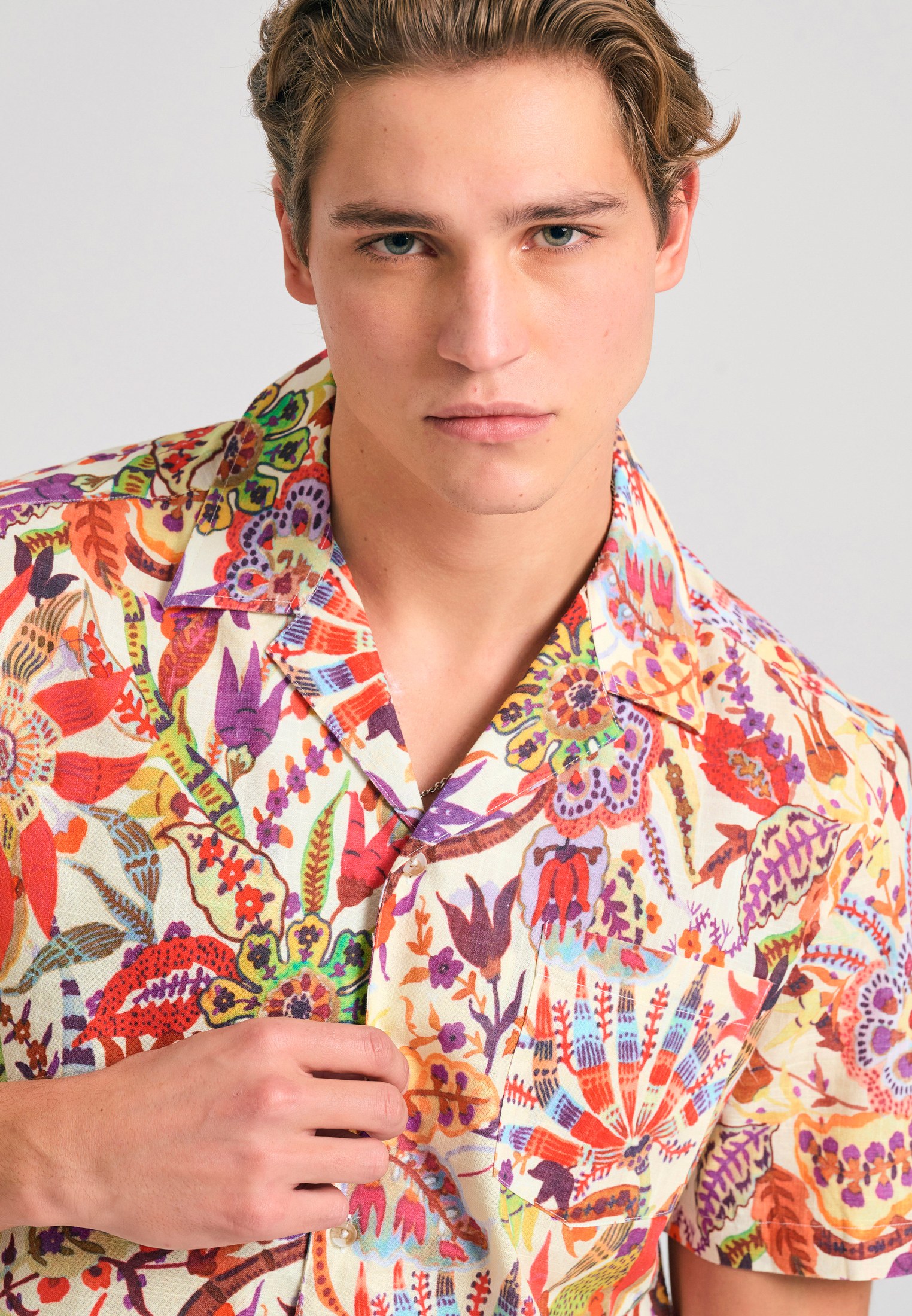 Men's Shirts Funky Buddha White