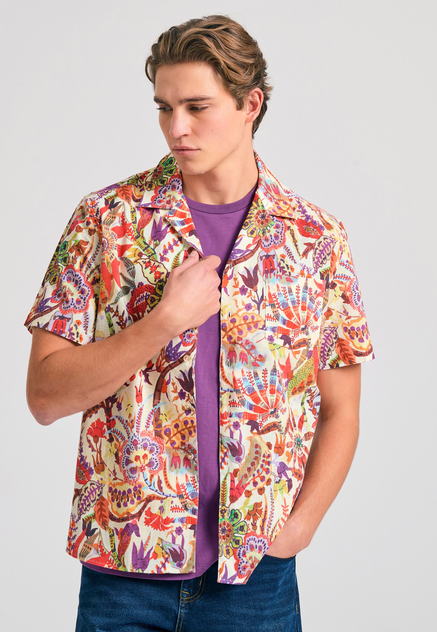 Men's Shirts Funky Buddha White