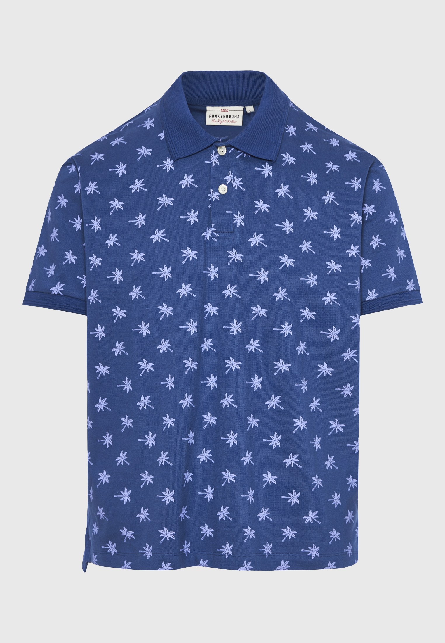 Men's Polo Shirts Funky Buddha Blue