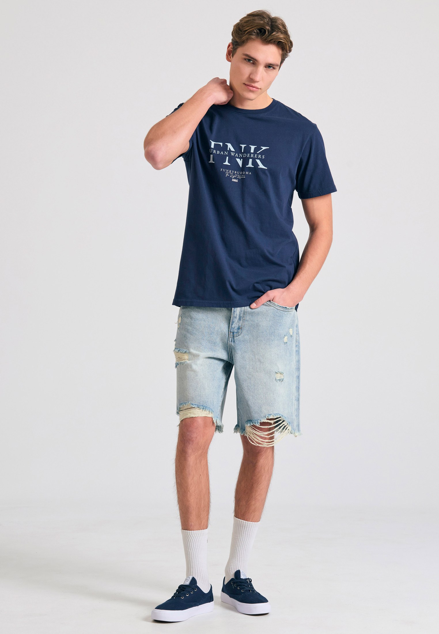 Men's T-Shirts Funky Buddha Navy