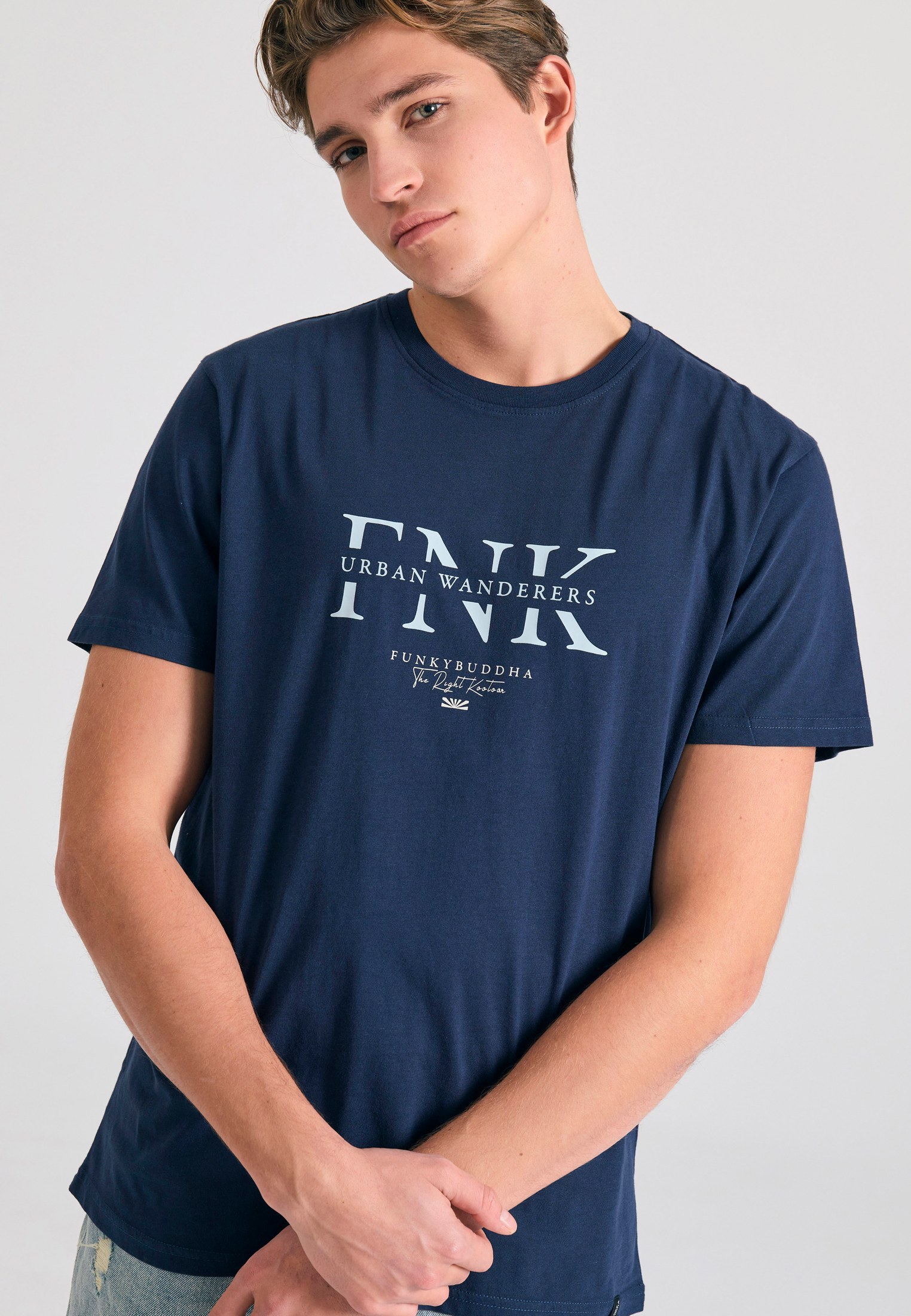 Men's T-Shirts Funky Buddha Navy